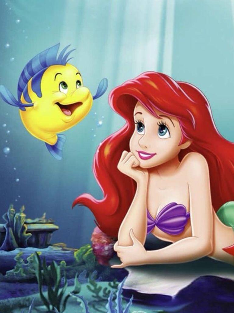 The Little Mermaid Ariel. Flounder says Amen, Jesus