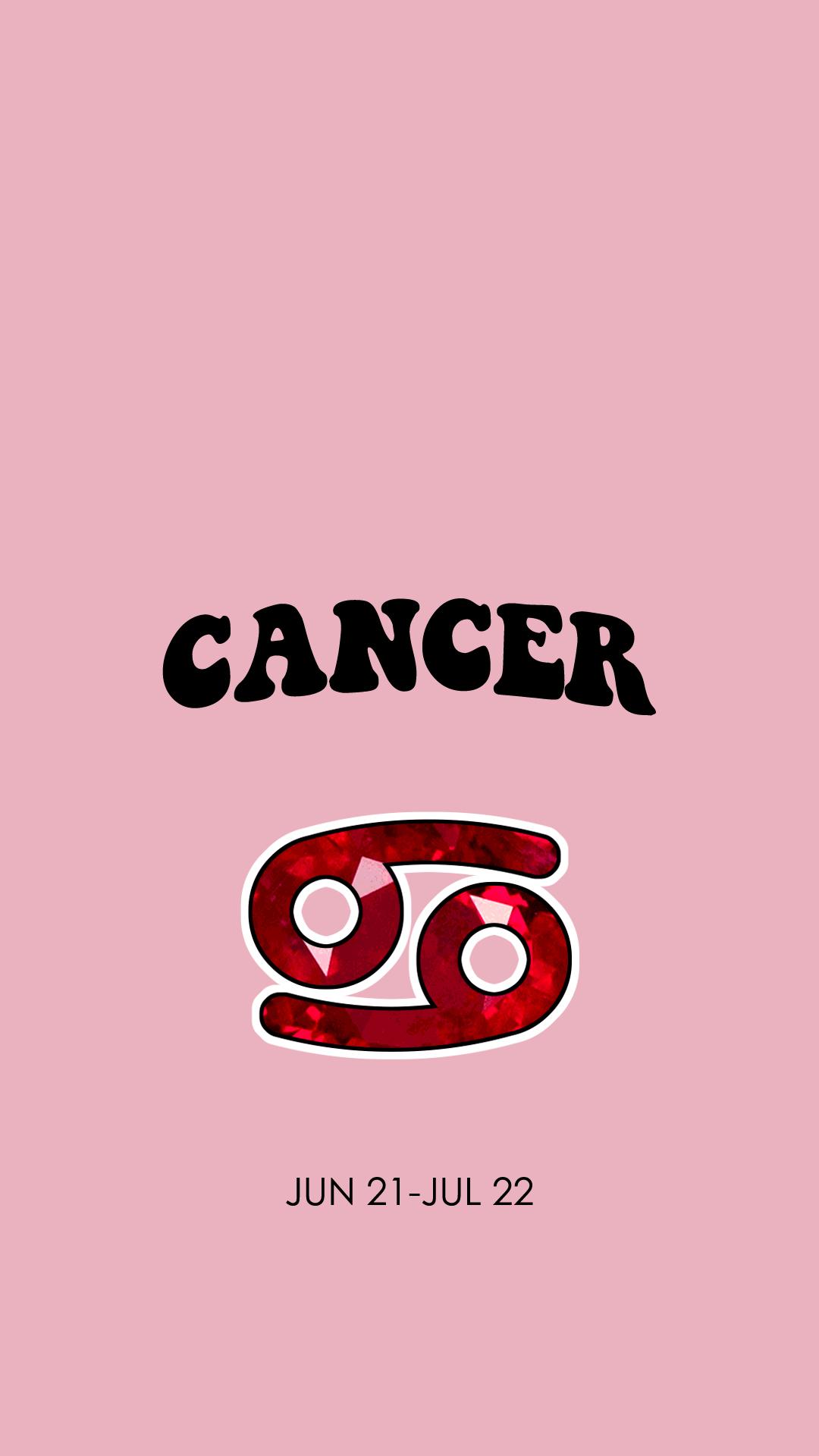 Premium Vector  Cancer zodiac sign wallpaper for mobile