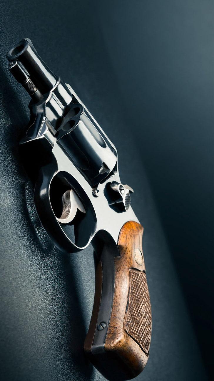 HD wallpaper: Ammo Revolver, black and brown revolver, War