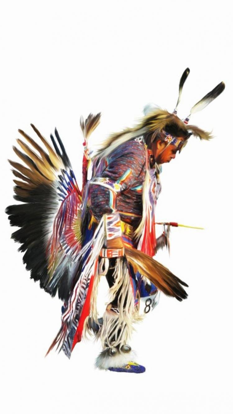 Artistic Native American (750x1334) Wallpaper