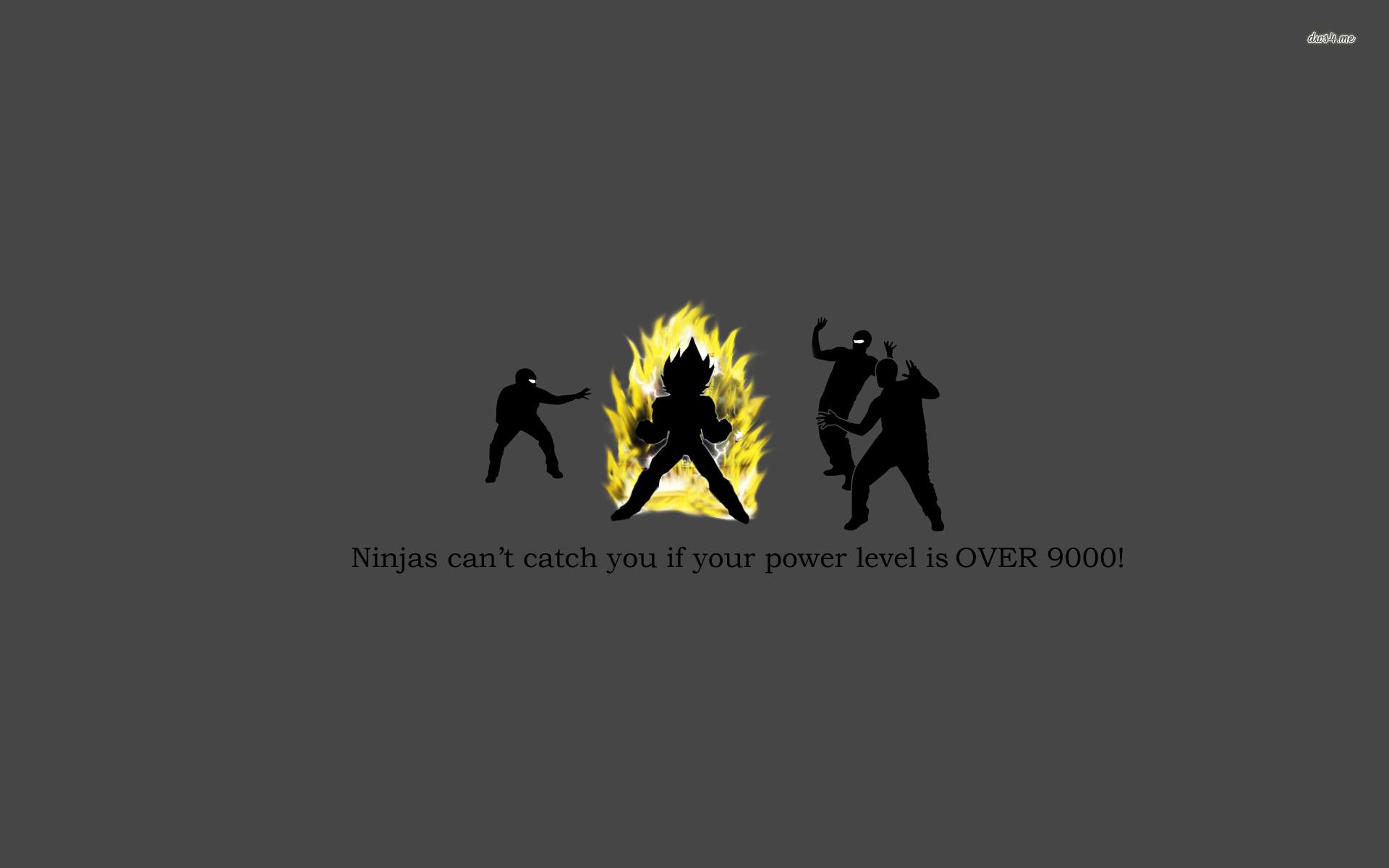 Ninjas can't catch you if your power level is high wallpaper