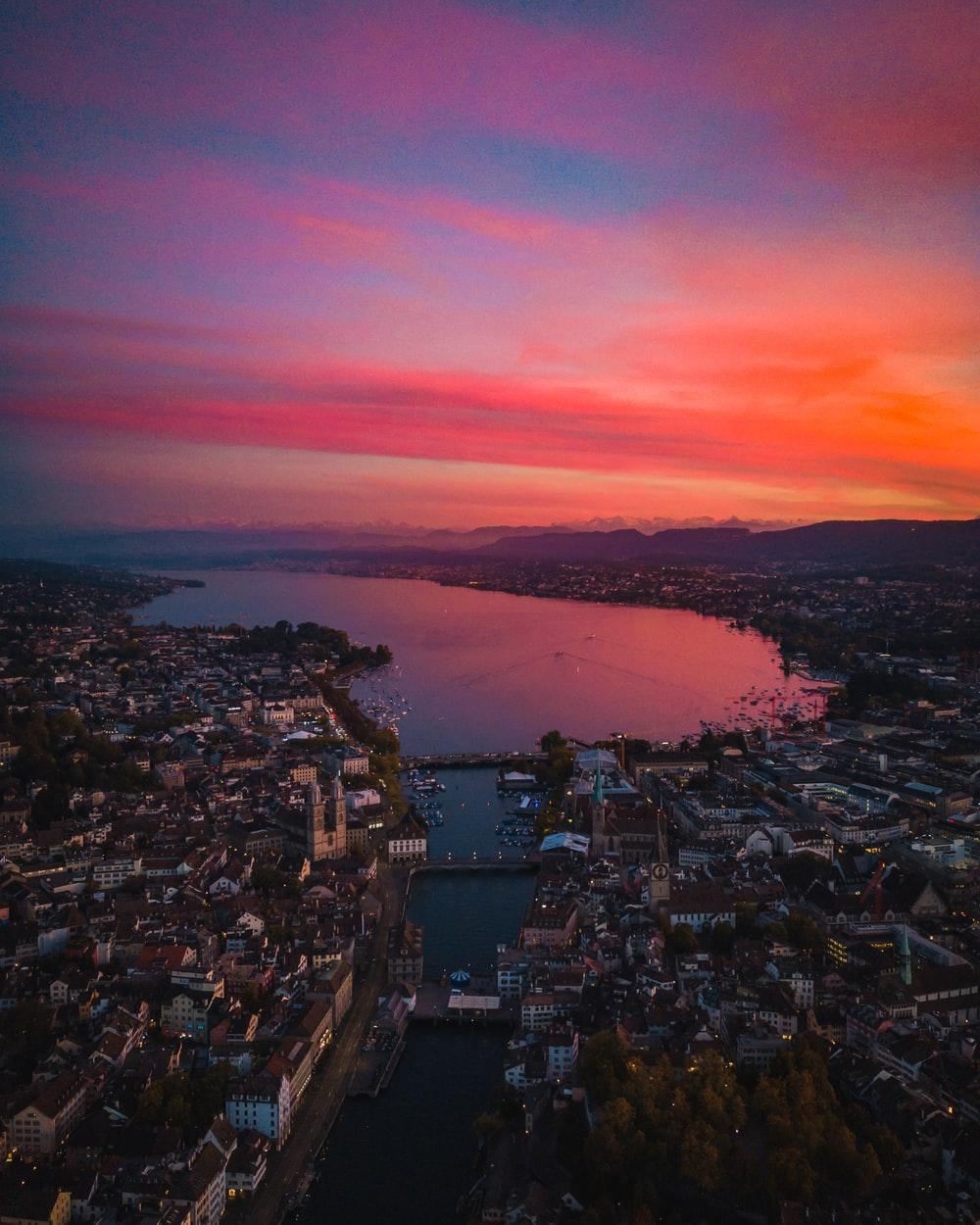 Drone Sunset Picture. Download Free Image