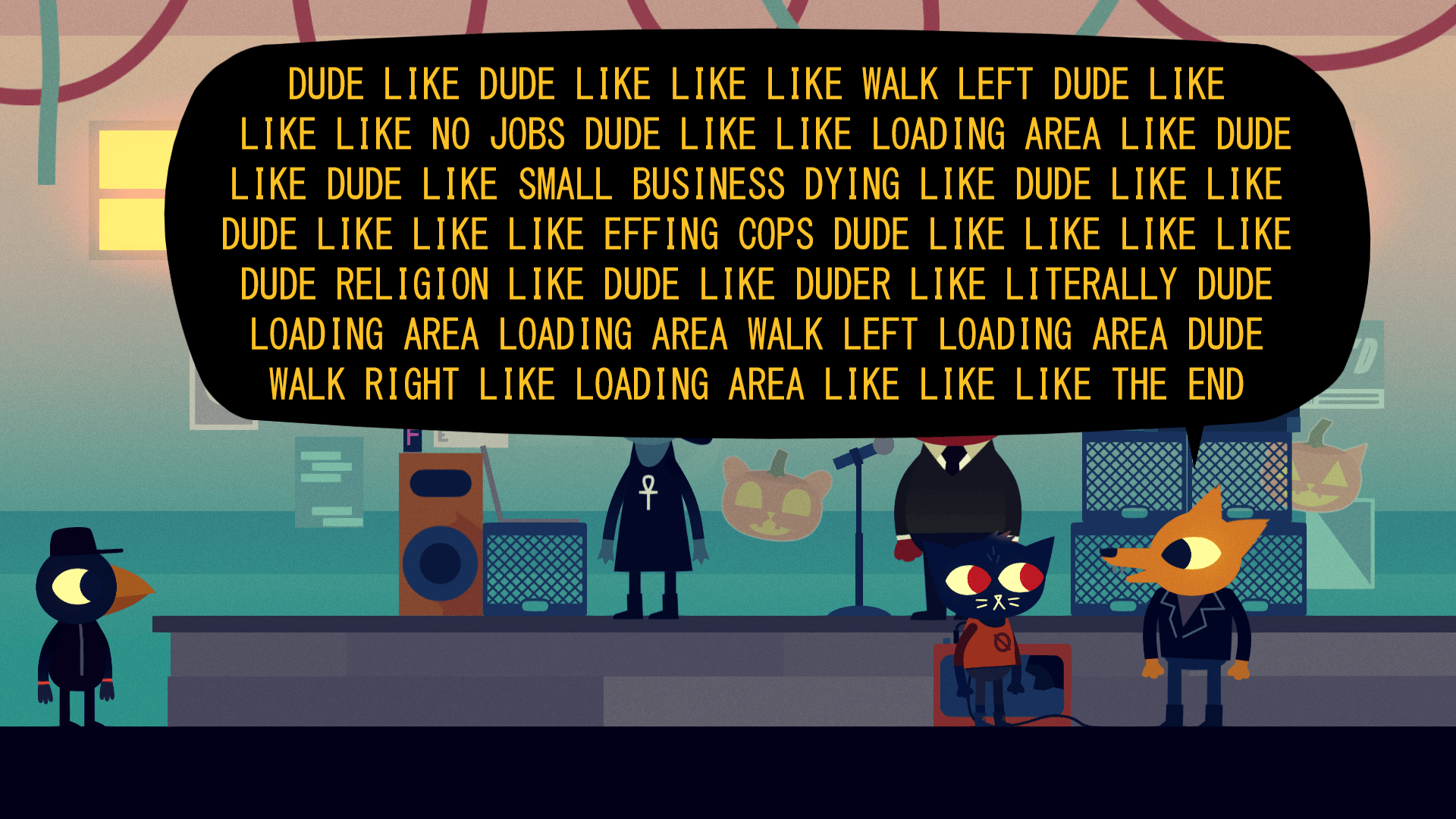 the sorty of night in the woods