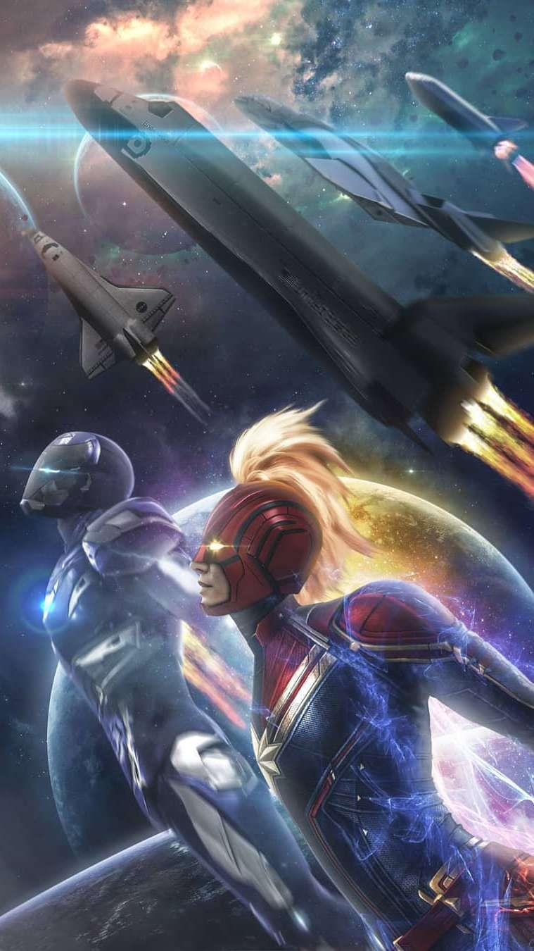 Avengers Endgame Iron Man Rescue iPhone Wallpaper. Marvel