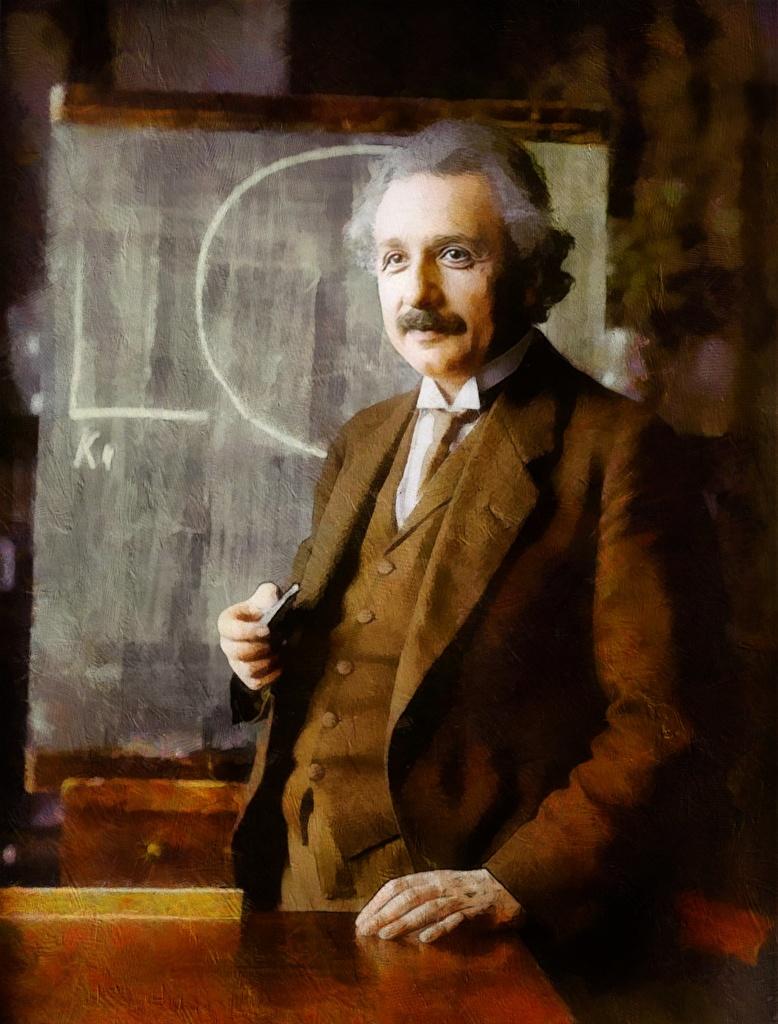 Picture Albert Einstein Men Celebrities Painting Art