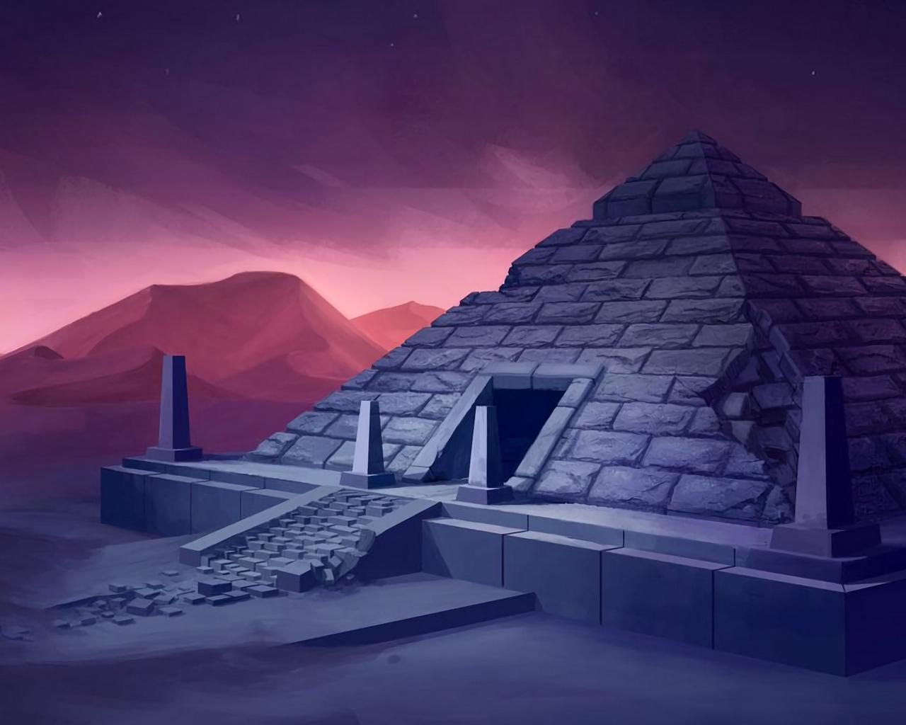 fantasy pyramid desktop background. fantasy