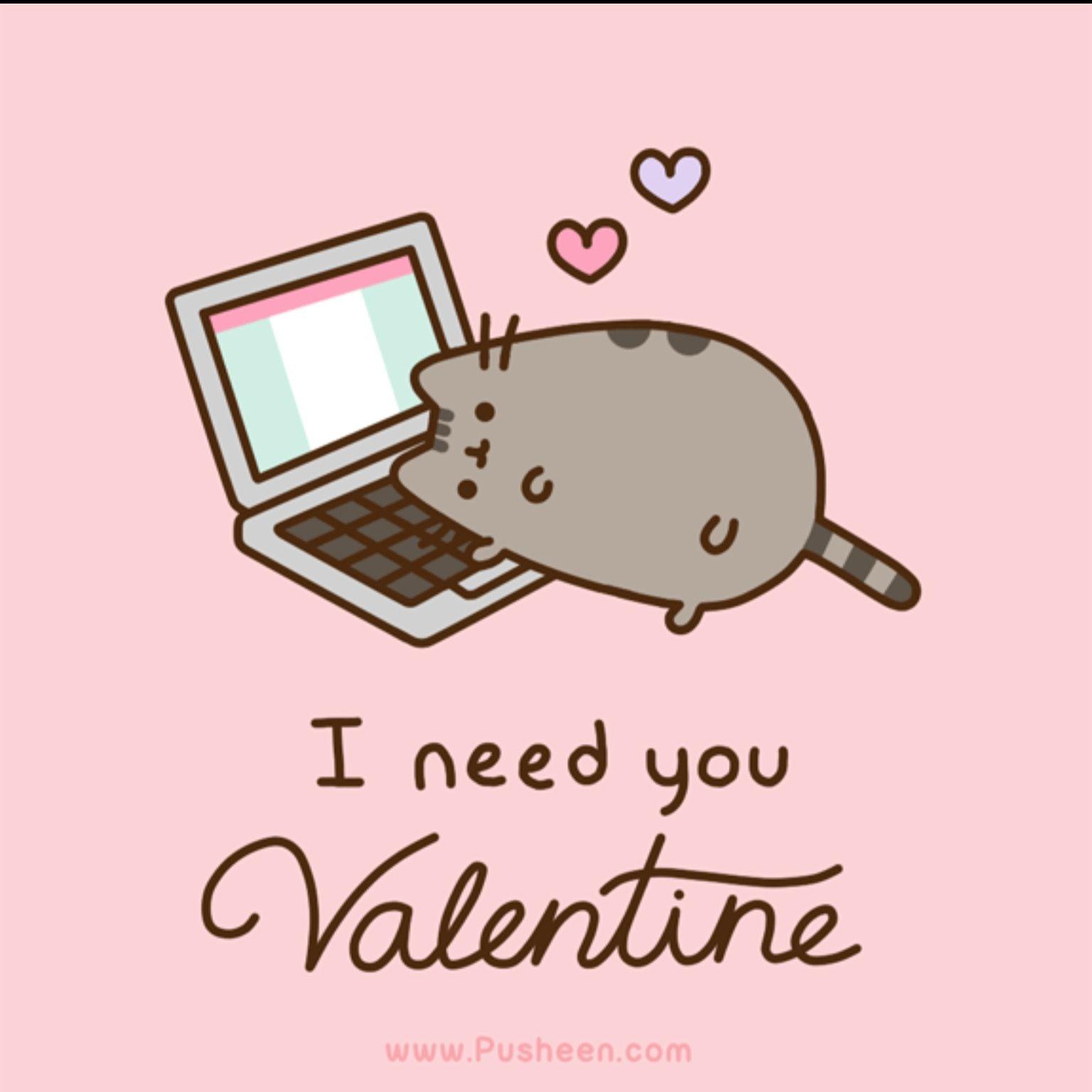 Valentine. Pusheen cute, Pusheen cat, Pusheen