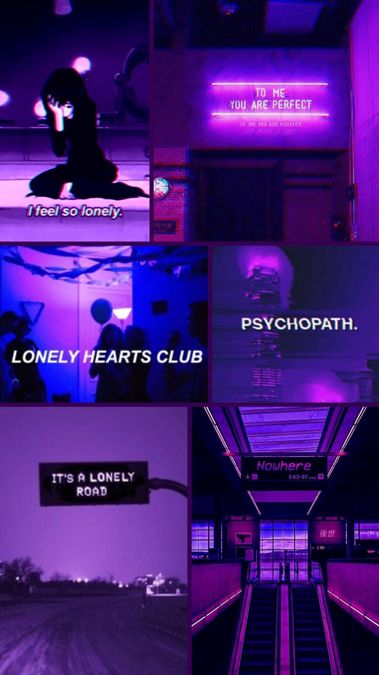 iphone wallpaper i made in case you want a lonely sad purple