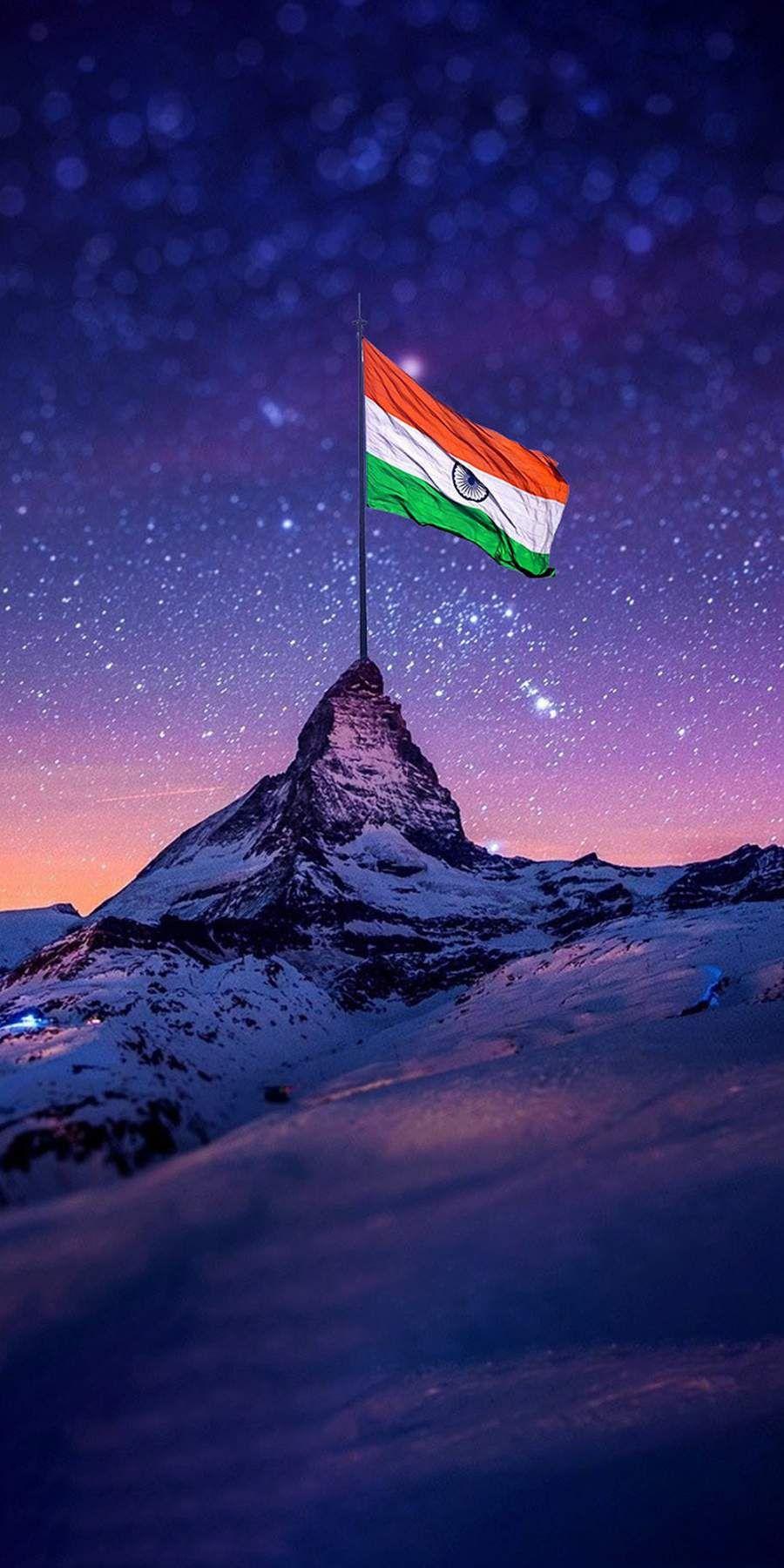 Indian Flag Mountain iPhone Wallpaper
