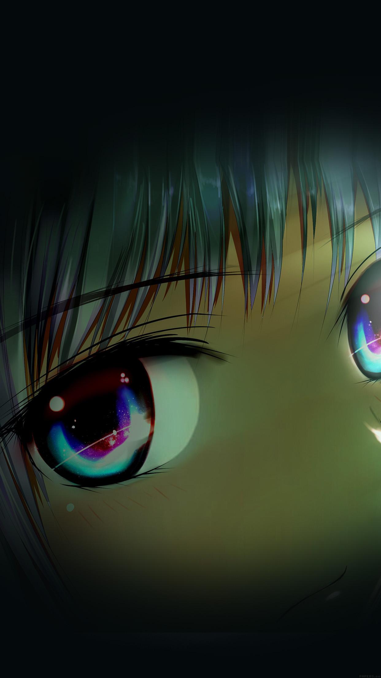 Eye Pure Girl Dark Anime Art