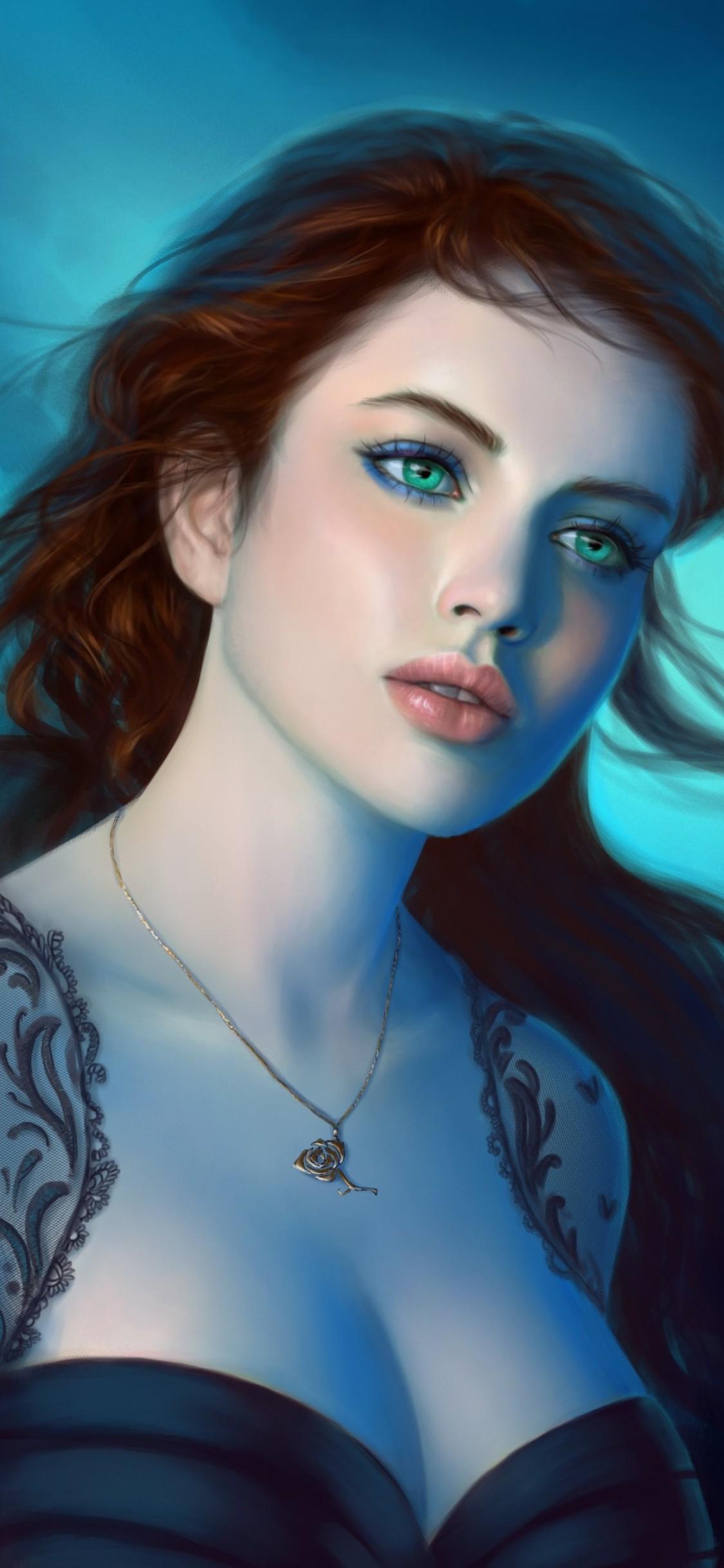 Fantasy Girl Green Eyes iPhone XS, iPhone 10, iPhone