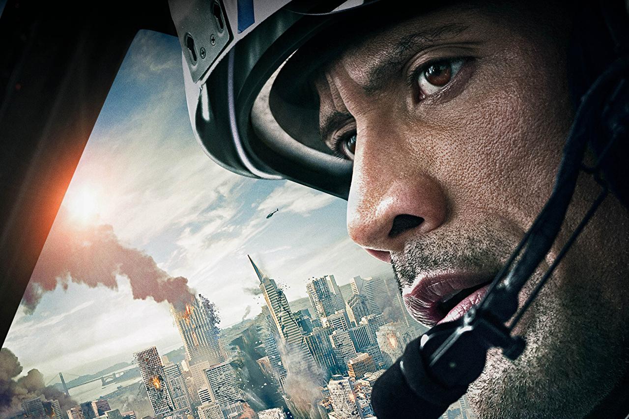 Picture Dwayne Johnson Men San Andreas Face Movies Glance Cities