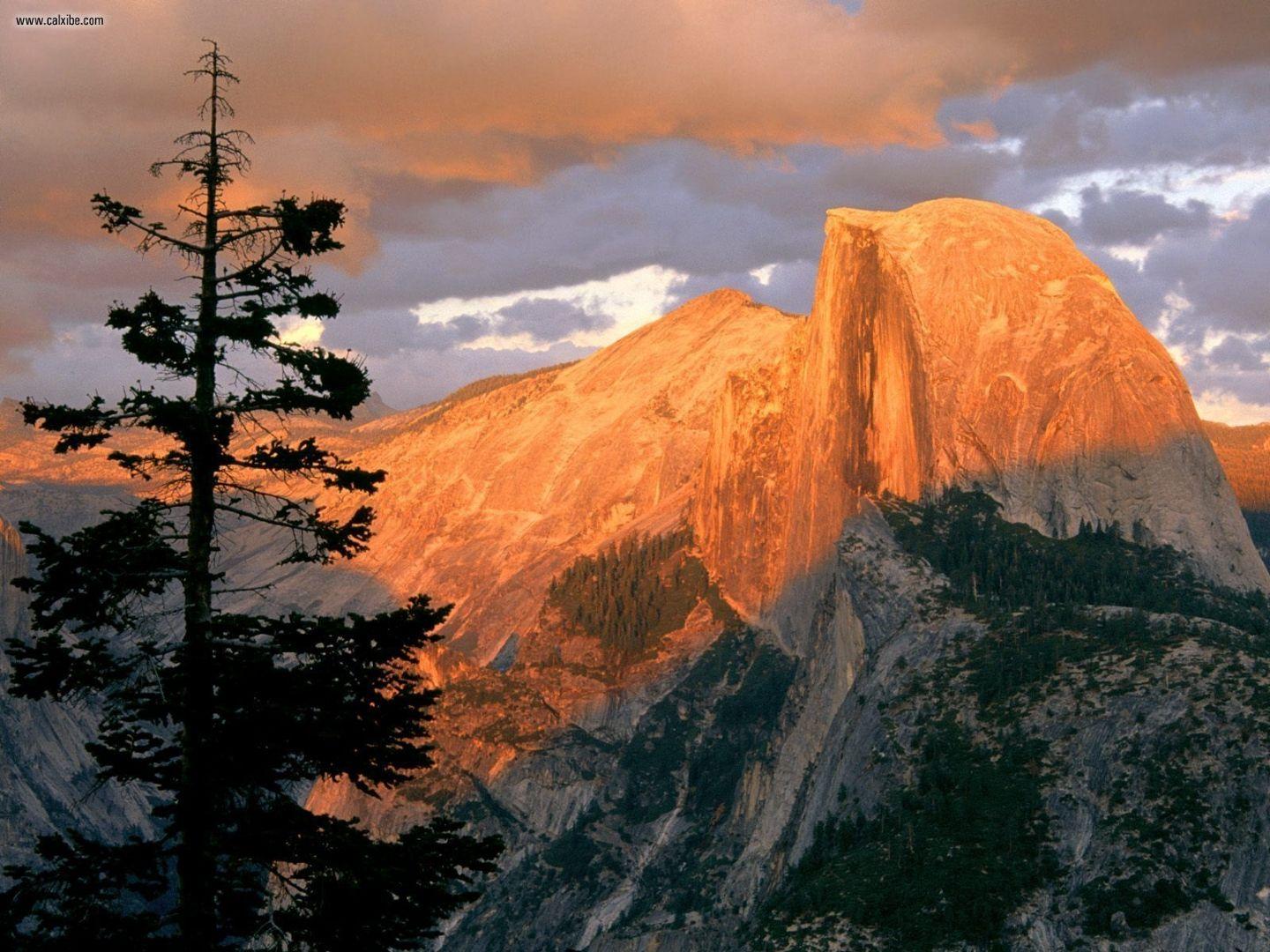 Nature: Half Dome At Sunset From Glacier Point Yosemite