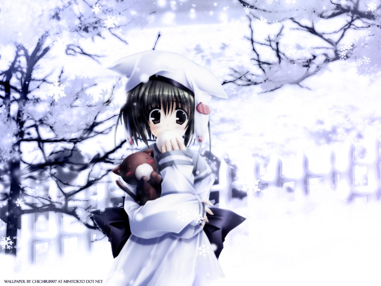 Anime girl winter