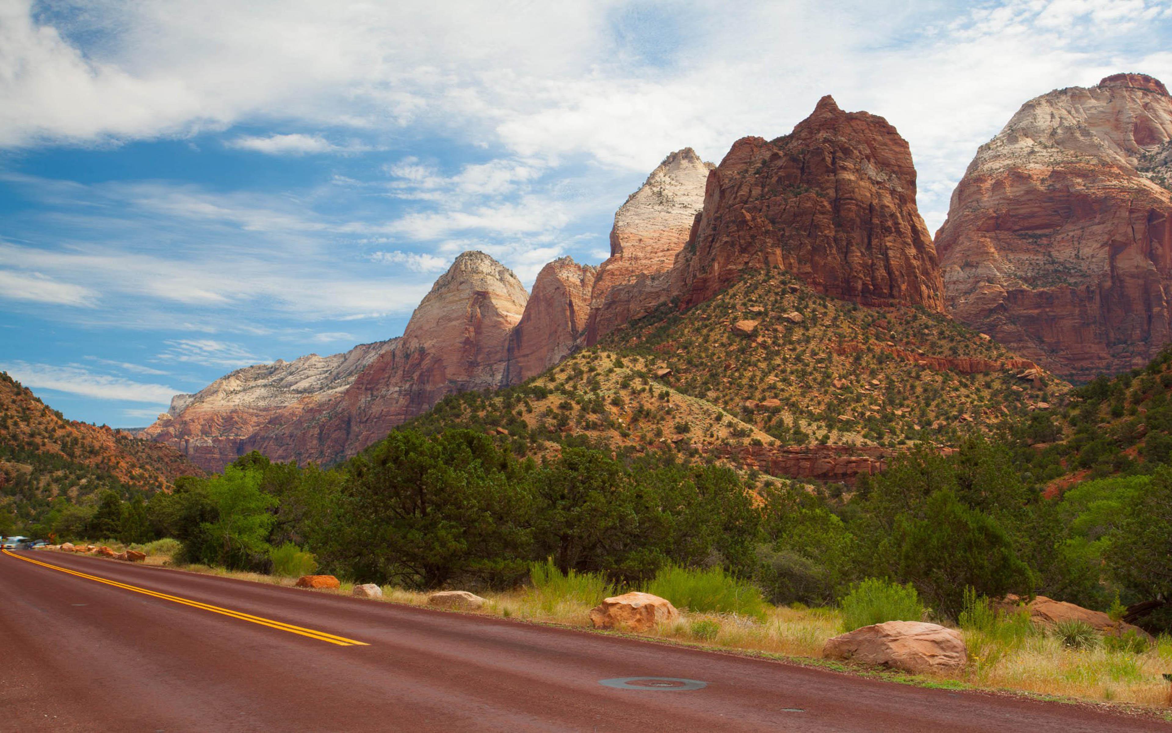 Zion National Park Utah Usa Red Road 4k Ultra HD Wallpaper