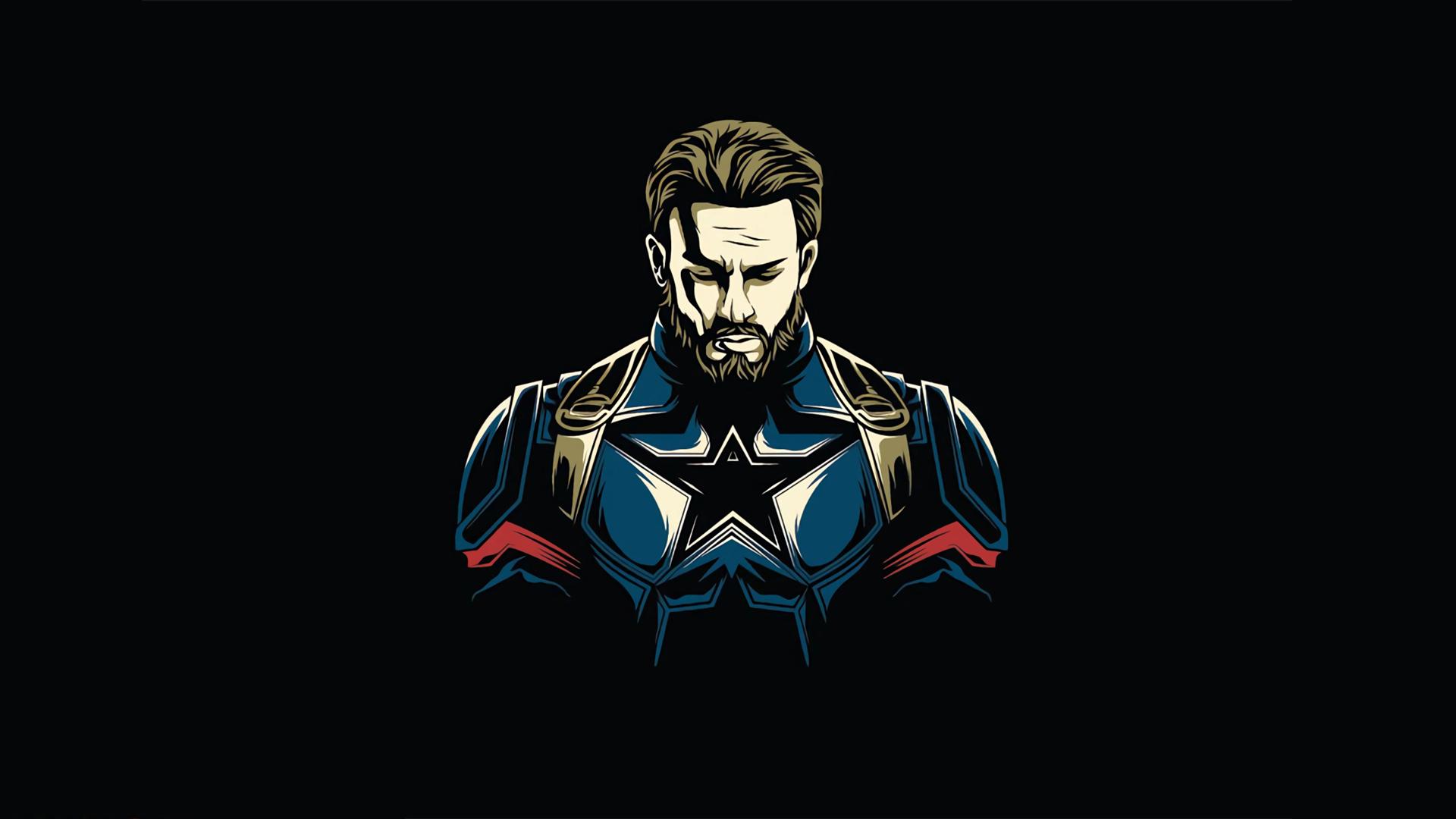 Captain America Minimal Design, HD Superheroes, 4k Wallpaper, Image, Background, Photo and Picture