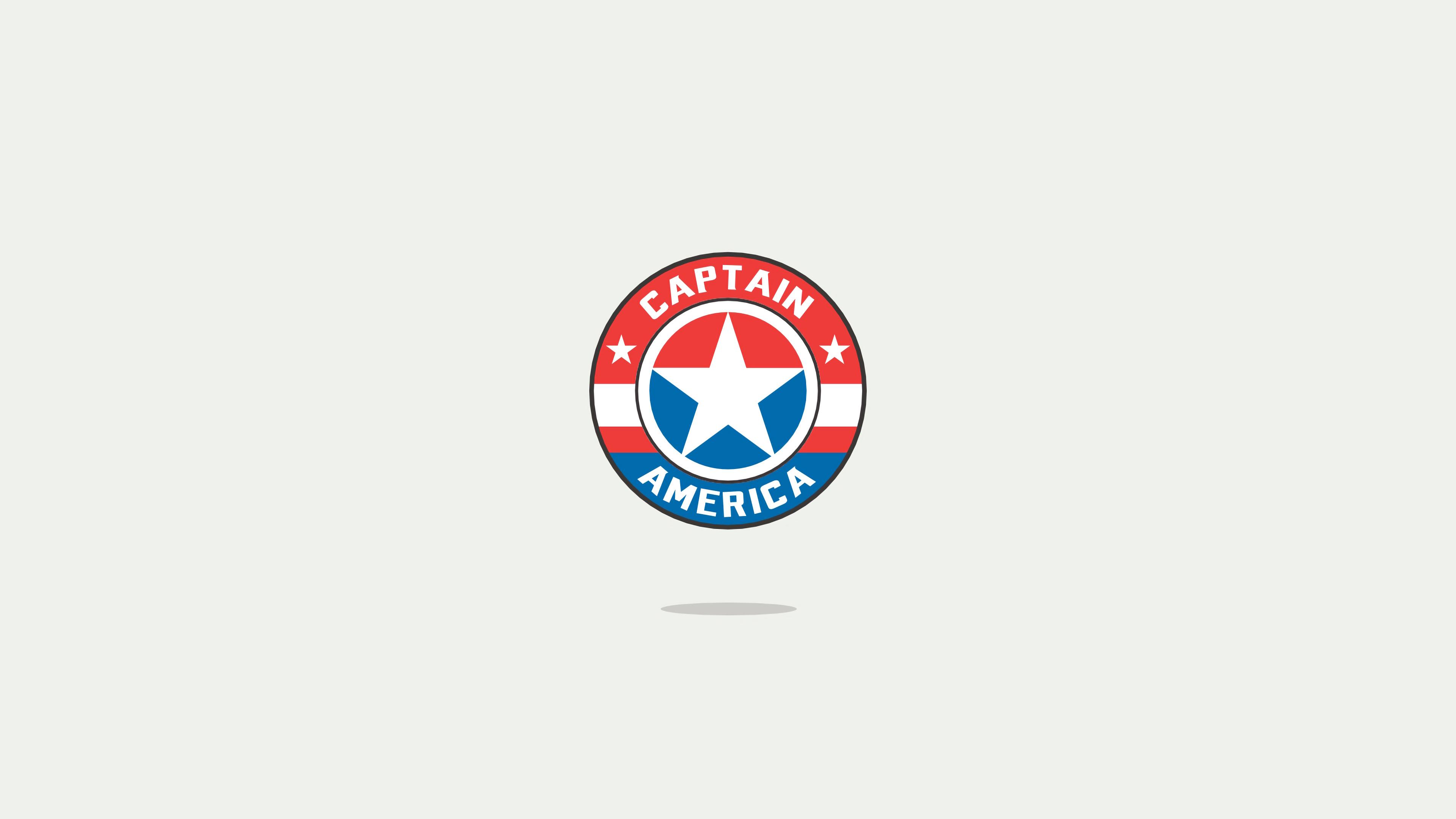 Wallpaper 4k Captain America Minimal Logo 4k Wallpaper