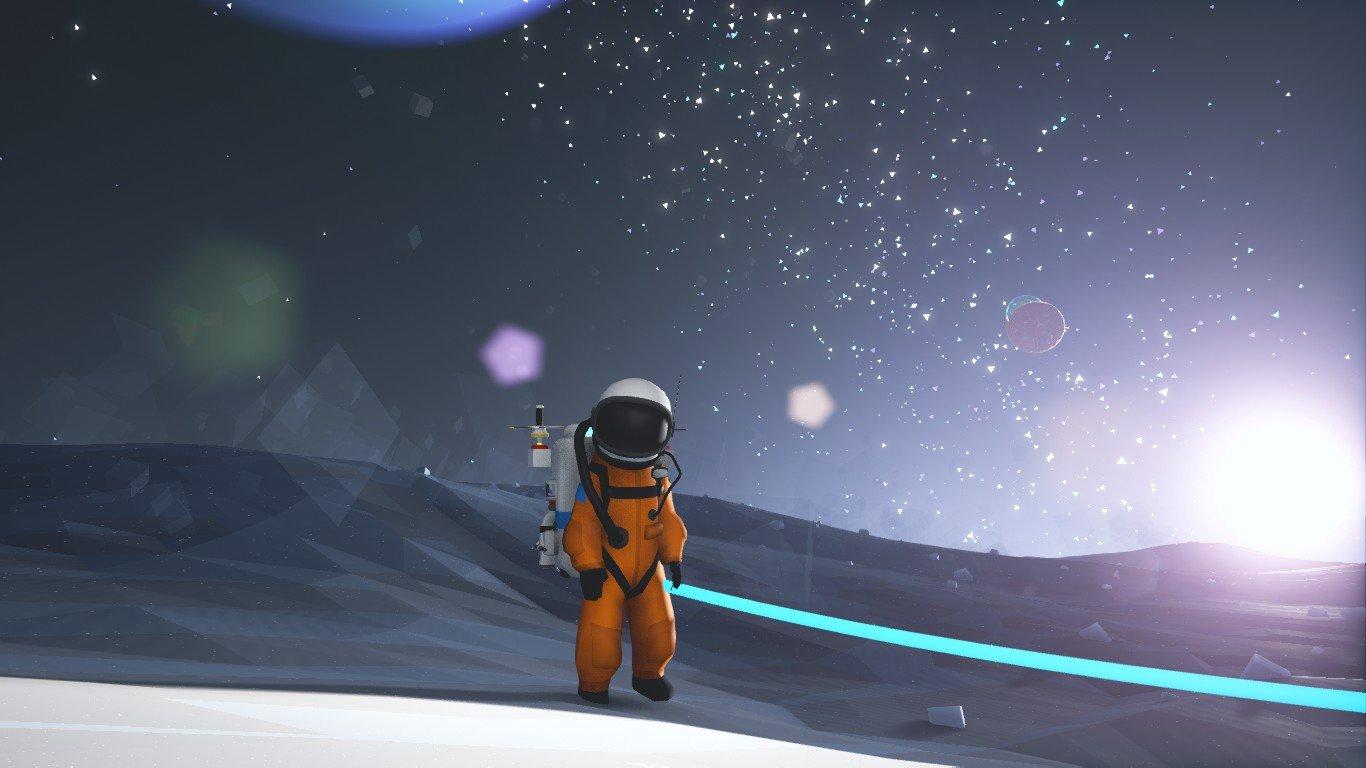 astronaut, Astroneer, Space, Lens flare HD Wallpaper
