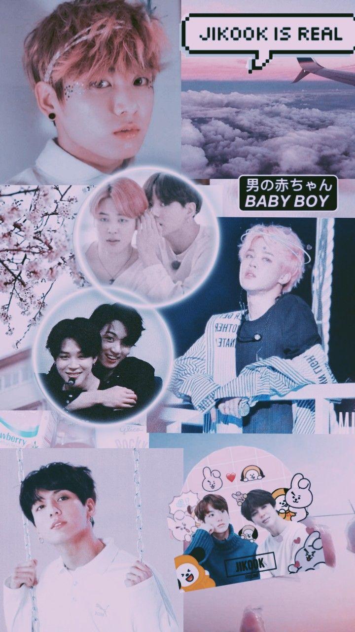 freetoedit btsships jikook jikookedit wallpaper pink