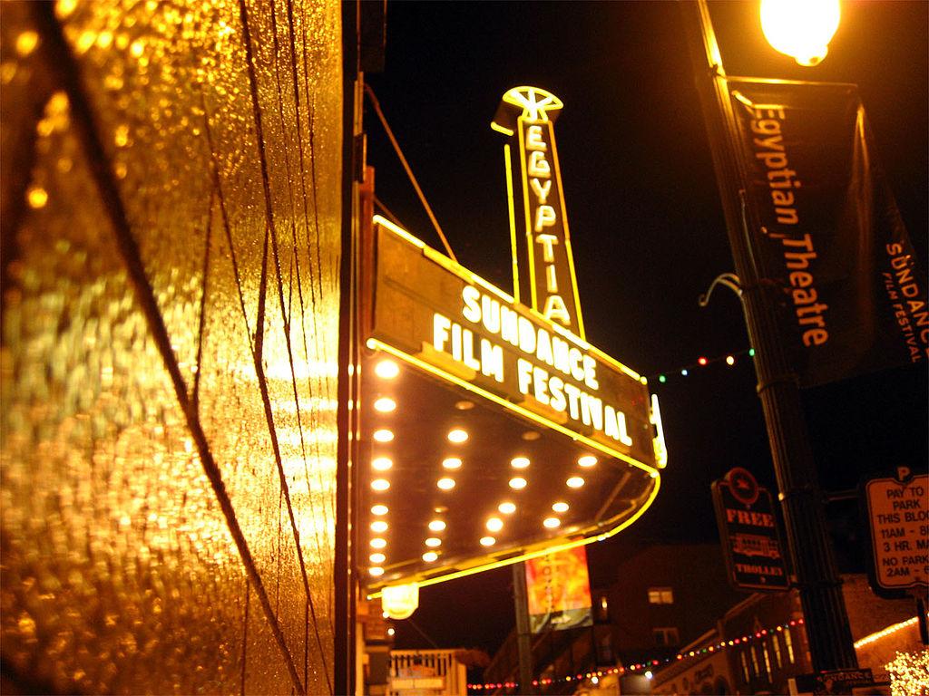 Egyptian Theatre at night Sundance Film Festival 2007