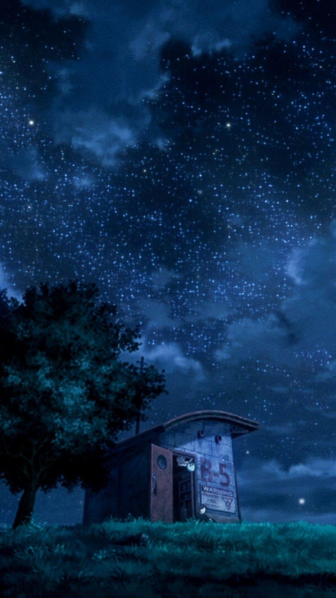 Night Sky  Anime Wallpaper Wallpaper Download  MOONAZ