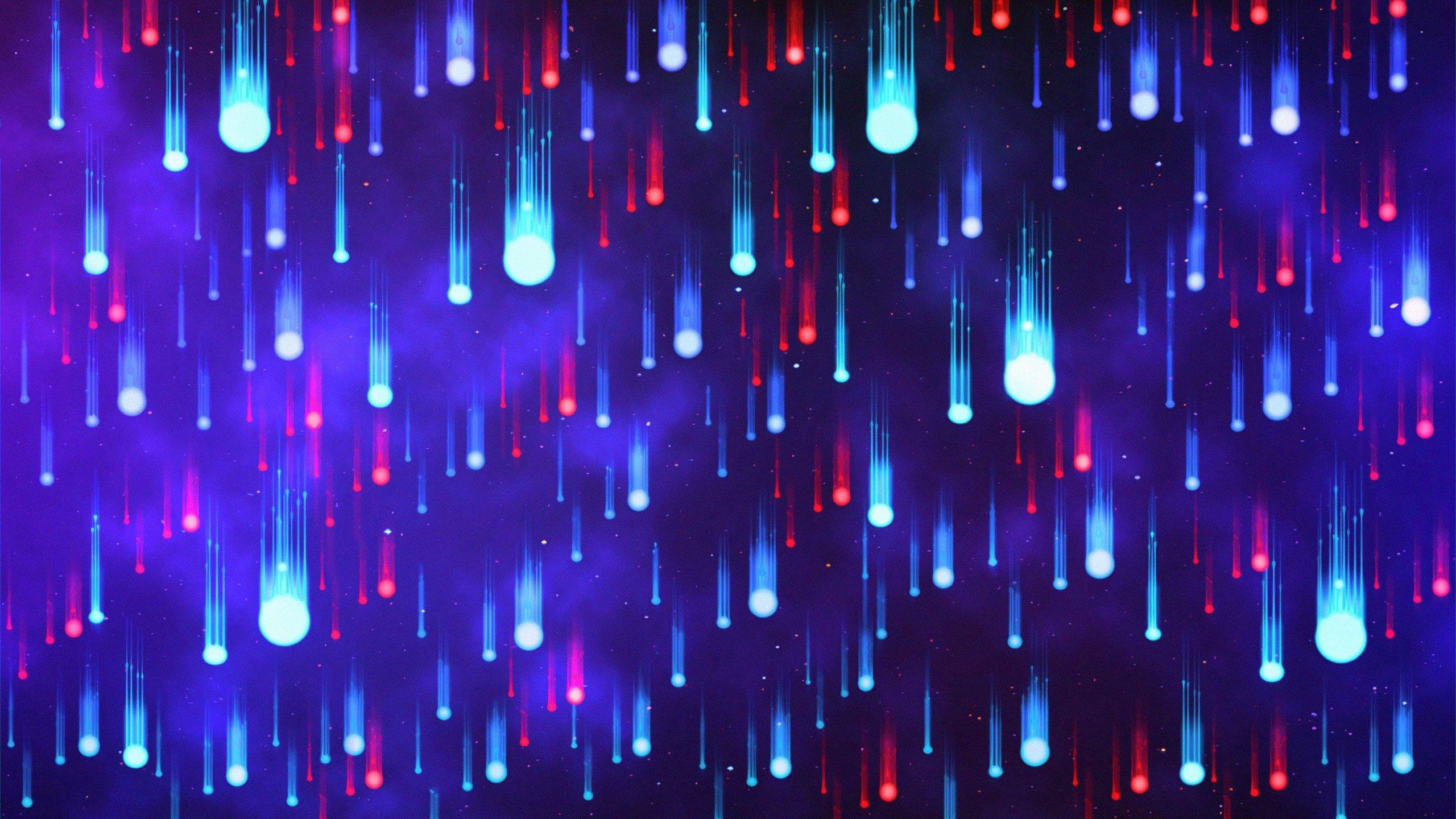 Neon Rain Drops HD wallpaper