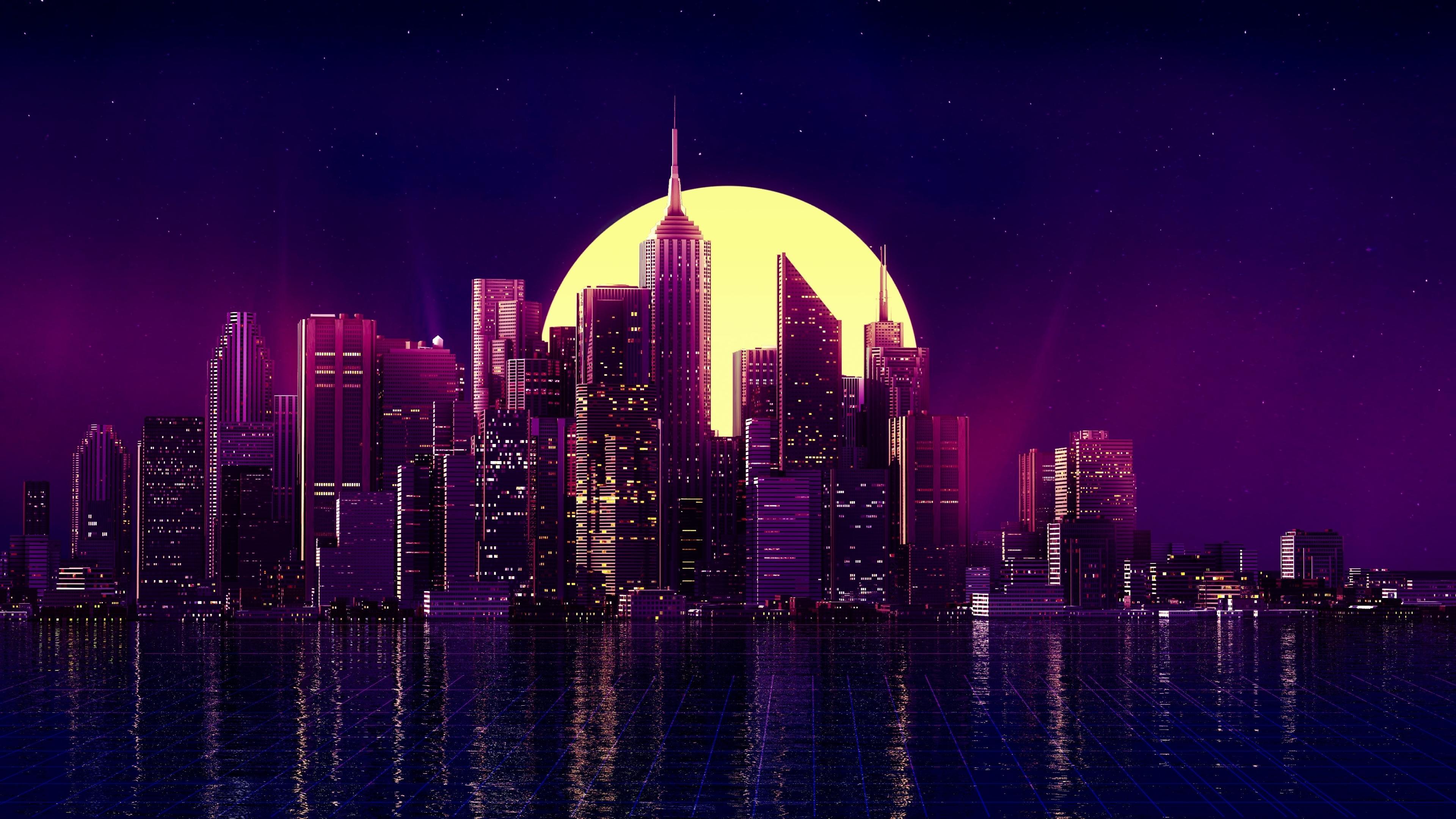 Neon New York City 4K Wallpaper, HD City 4K