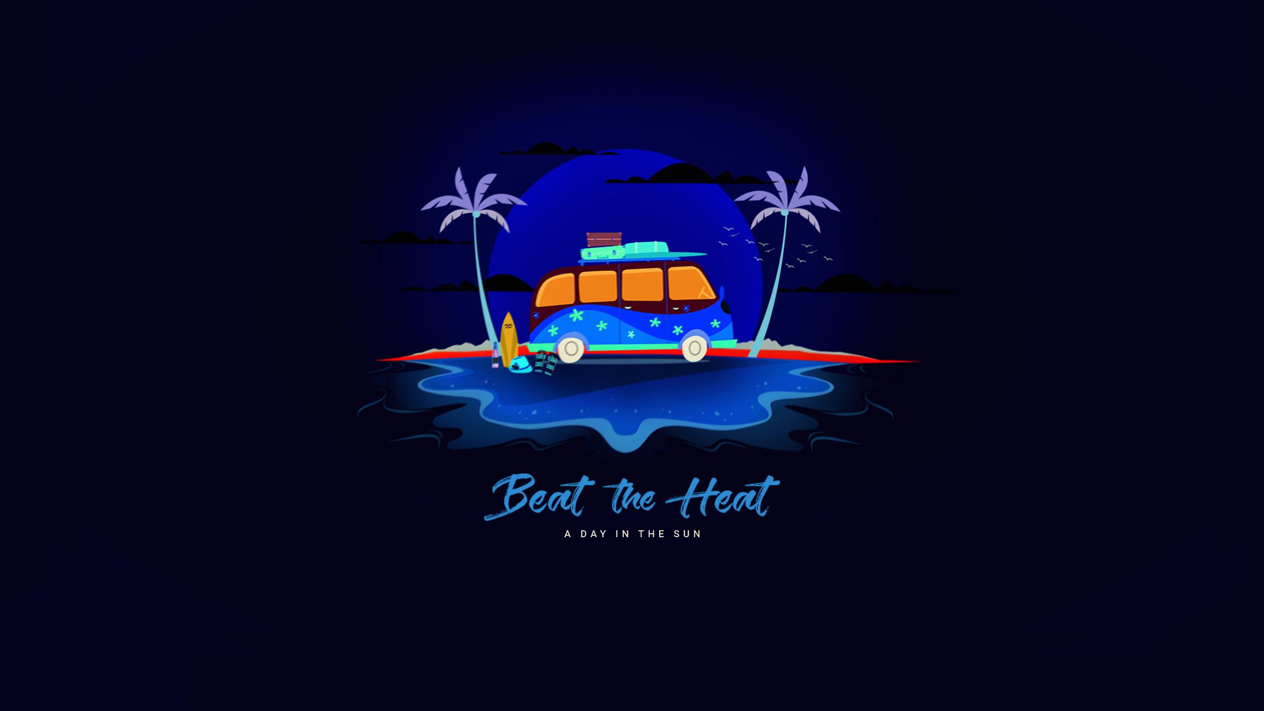 Beat the Heat Retro Art Wallpaper, HD Artist 4K Wallpaper, Image