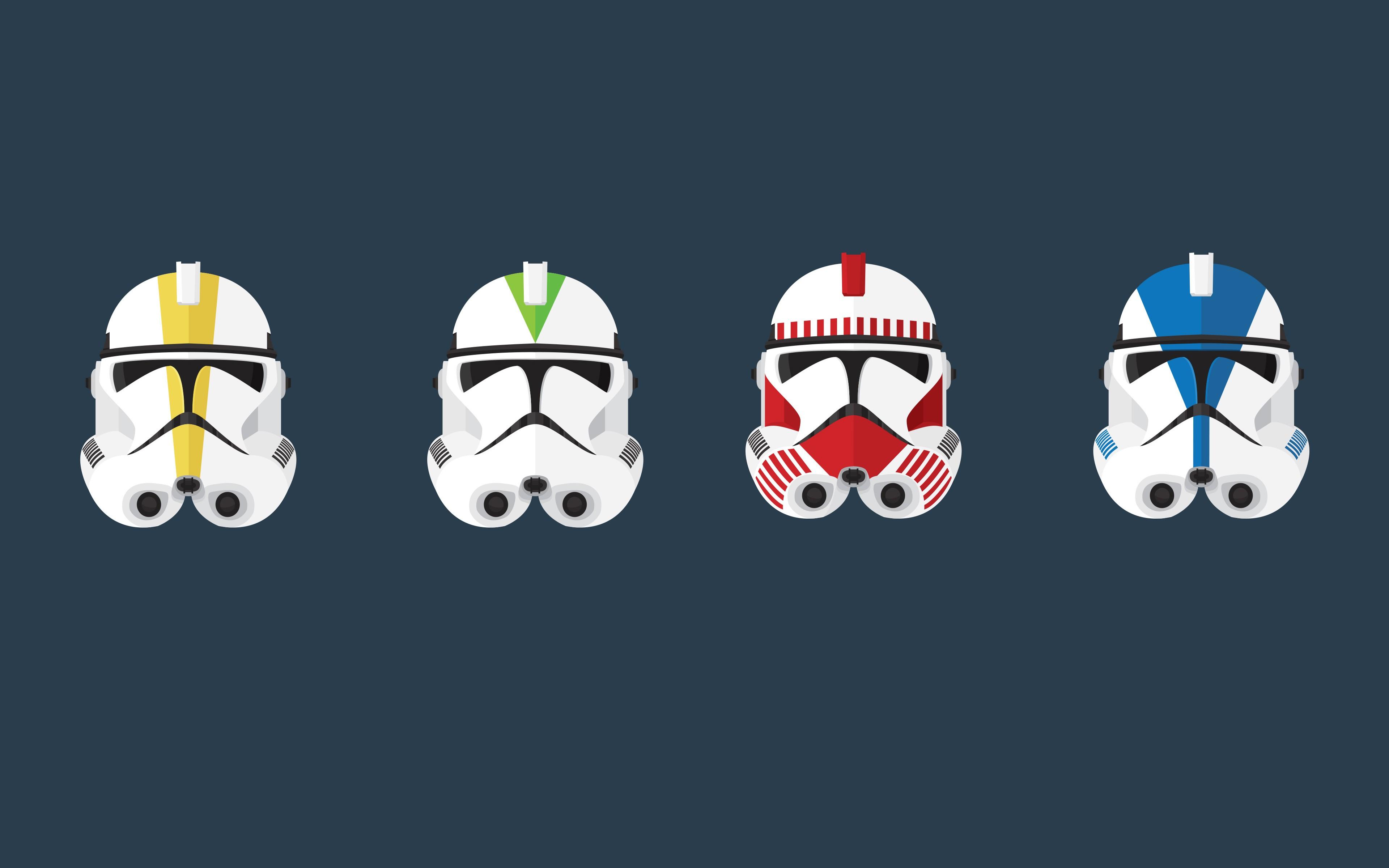 clone Trooper, Clone Commander, Minimalism, Helmet, Star Wars Wallpaper HD / Desktop and Mobile Background