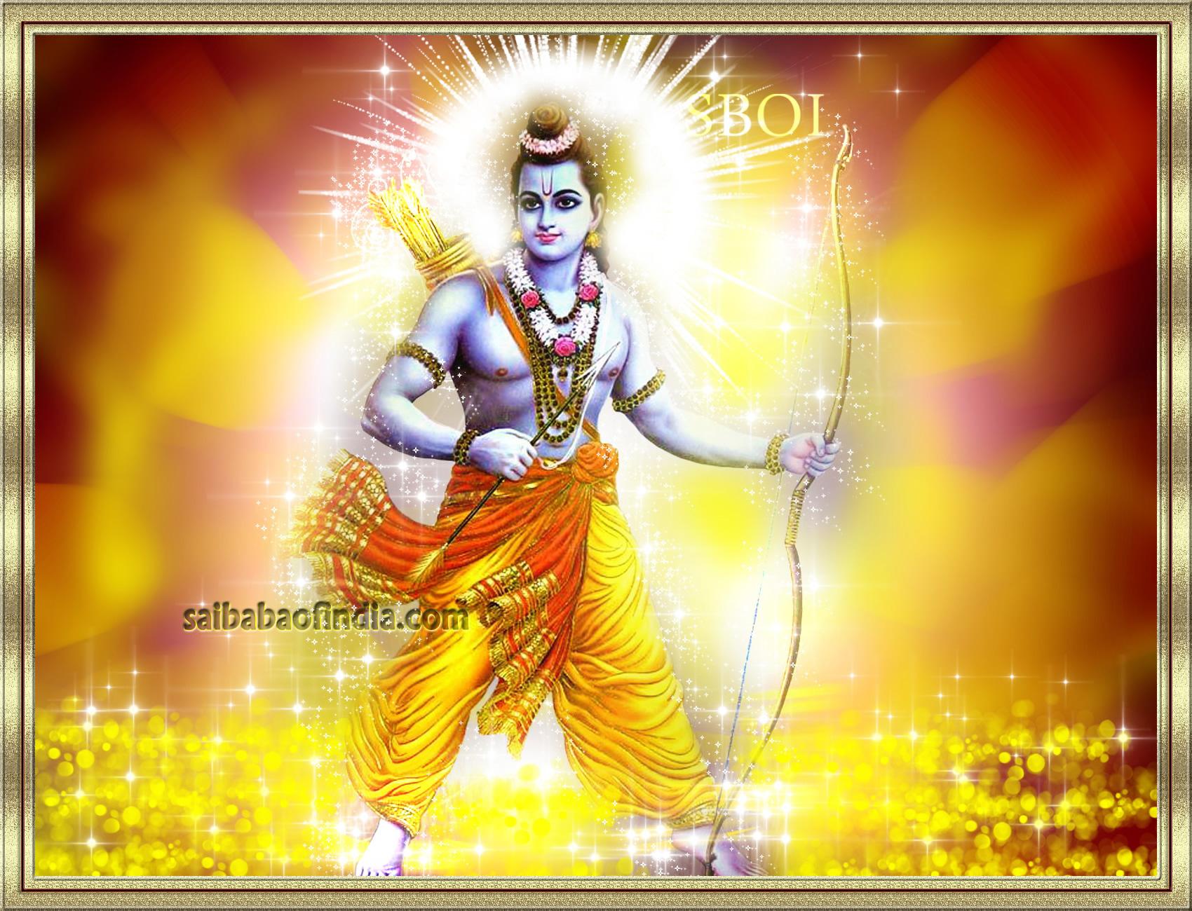 Lord Rama Wallpaper With Bow And Arrow Ramanavami Rama