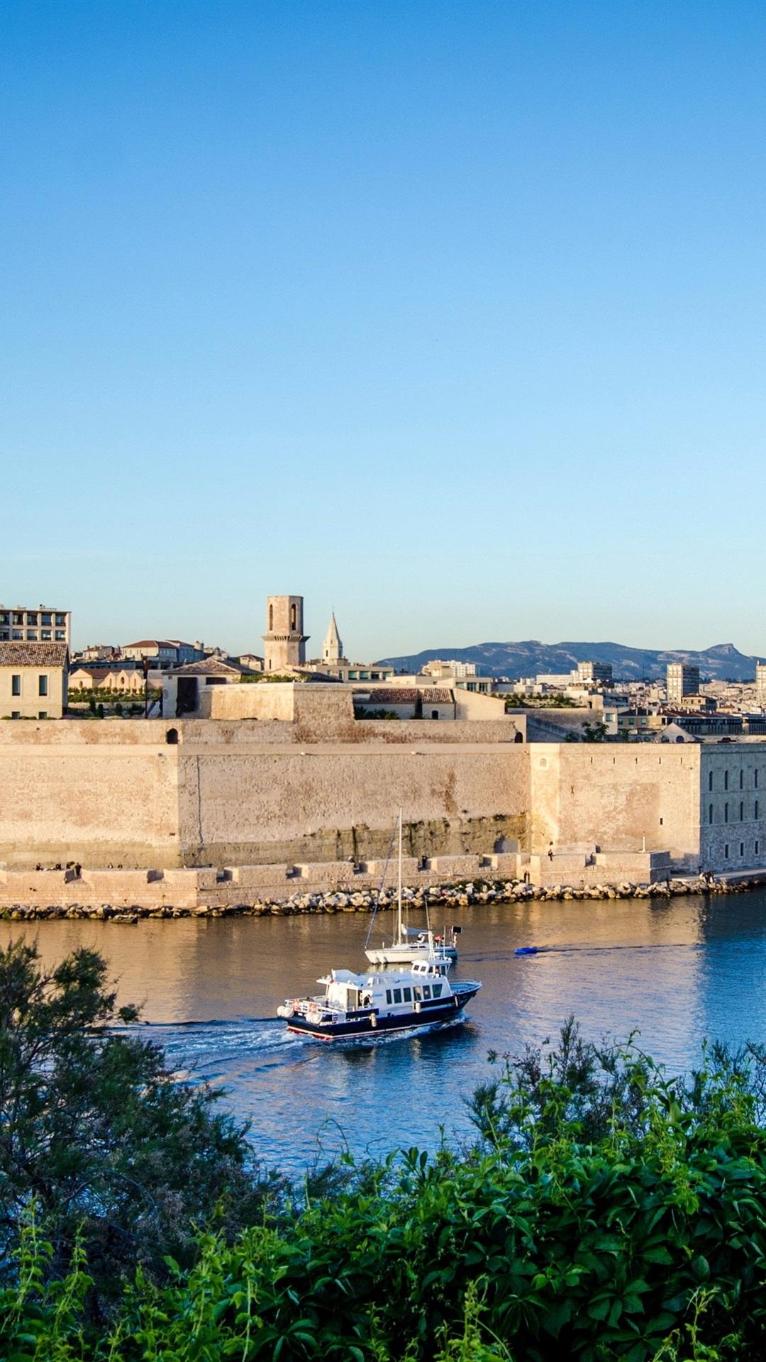Marseille, Fort Saint Jean, France, Fortress, River, Boats