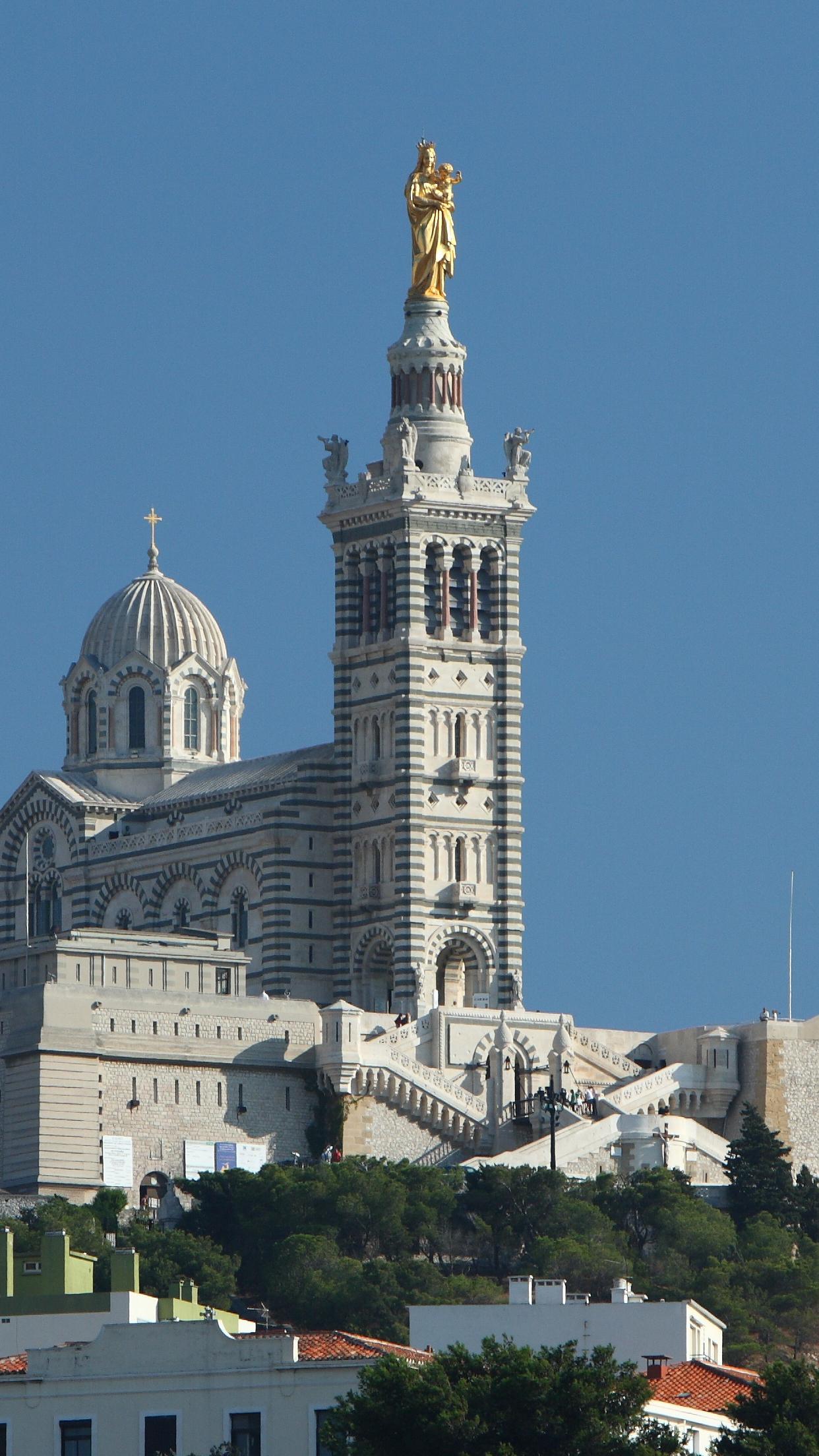 Marseille Notre Dame De La Garde Wallpaper for iPhone X, 8