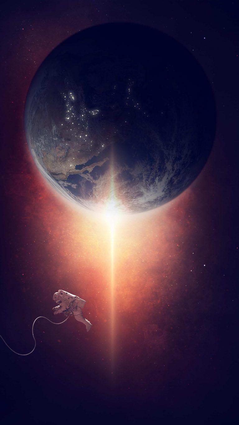 Lost Astronaut In Space IPhone Wallpaper Wallpaper