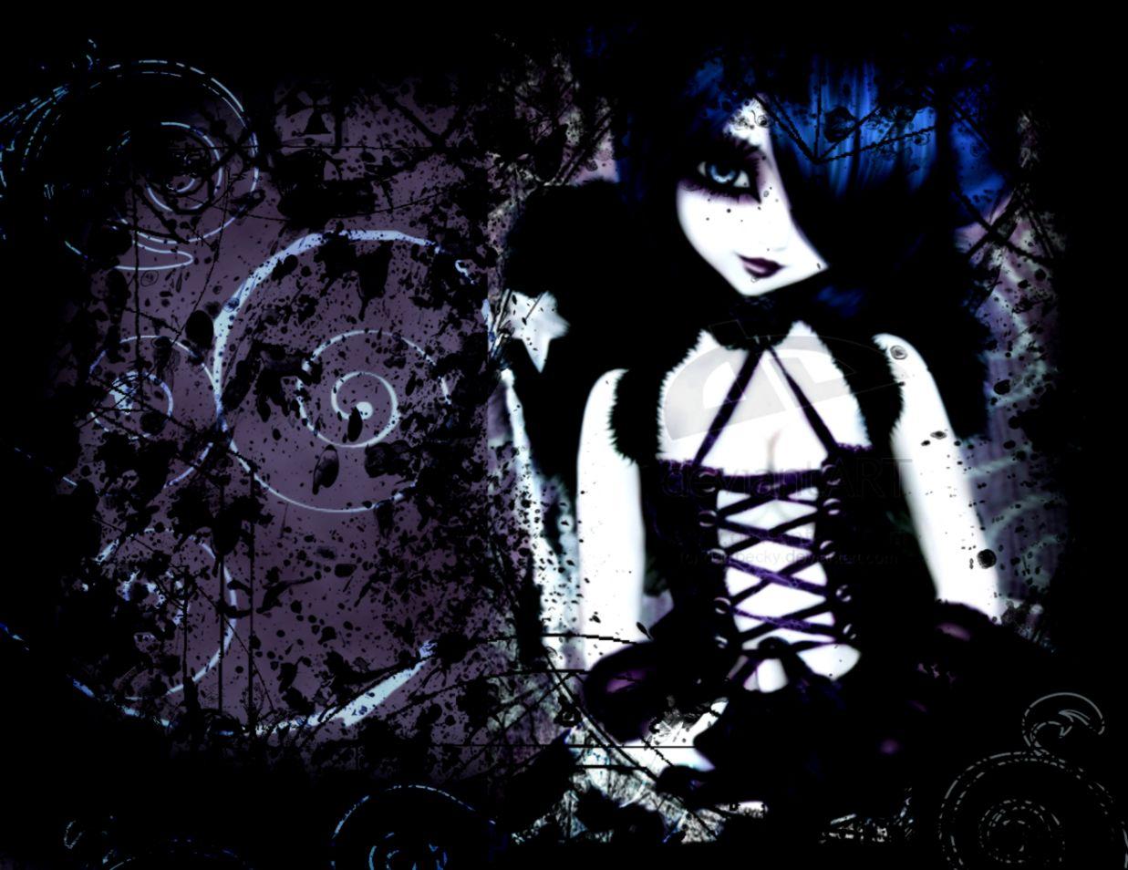 Anime Gothic Girl Wallpaper HD Desktop