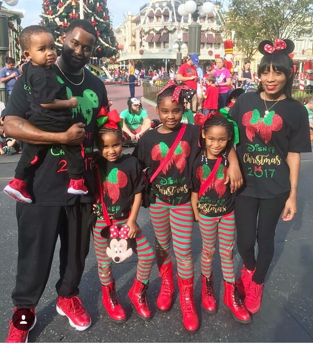Beautiful family feeling festive at Disneyland during