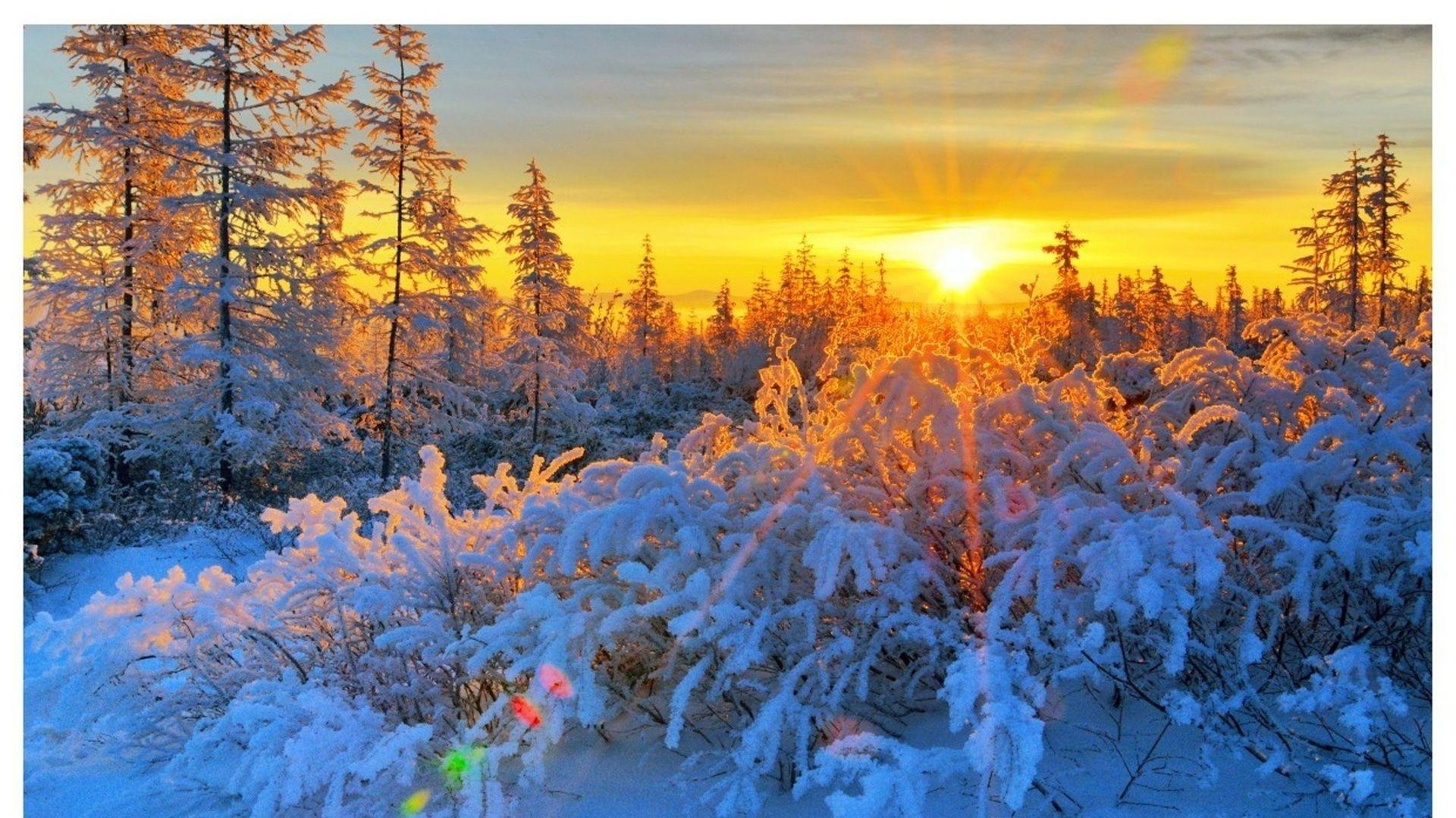 Winter Sunrise Desktop Wallpaper Free Winter Sunrise