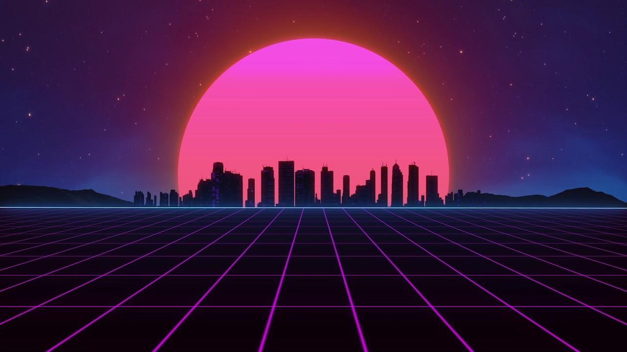 Outrun Grid Animation Loop