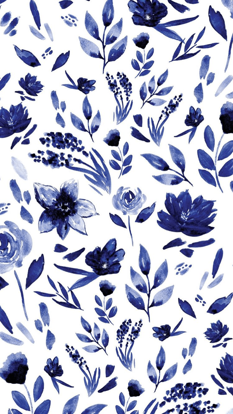Blue Flowers Wallpaper from BFB. Blue flower wallpaper