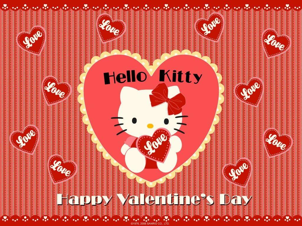 Hello Kitty Valentine's Day Wallpaper Free Hello Kitty Valentine's Day Background