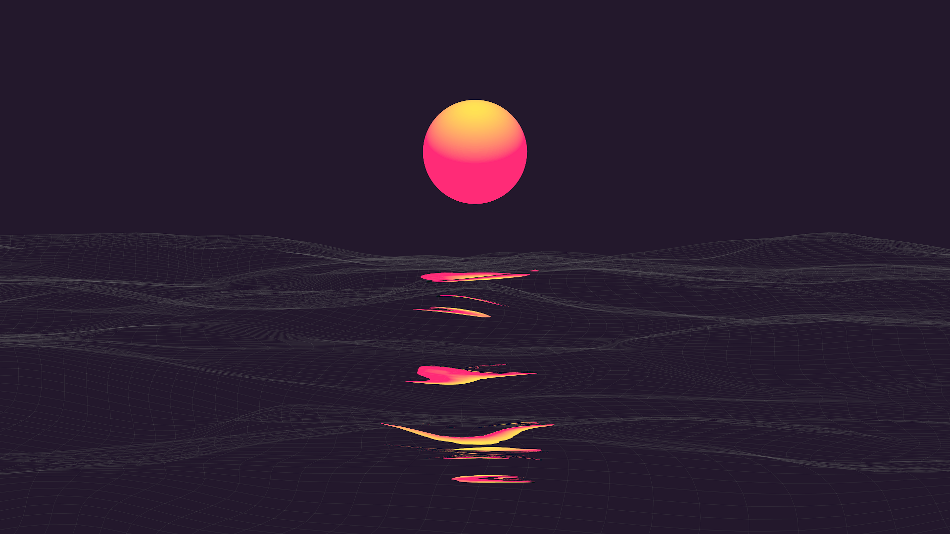 A retrowave sunset [1920×1080]