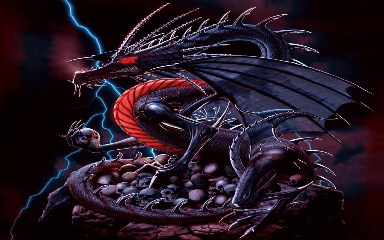Evil Dragon Wallpaper Lightning Dragon