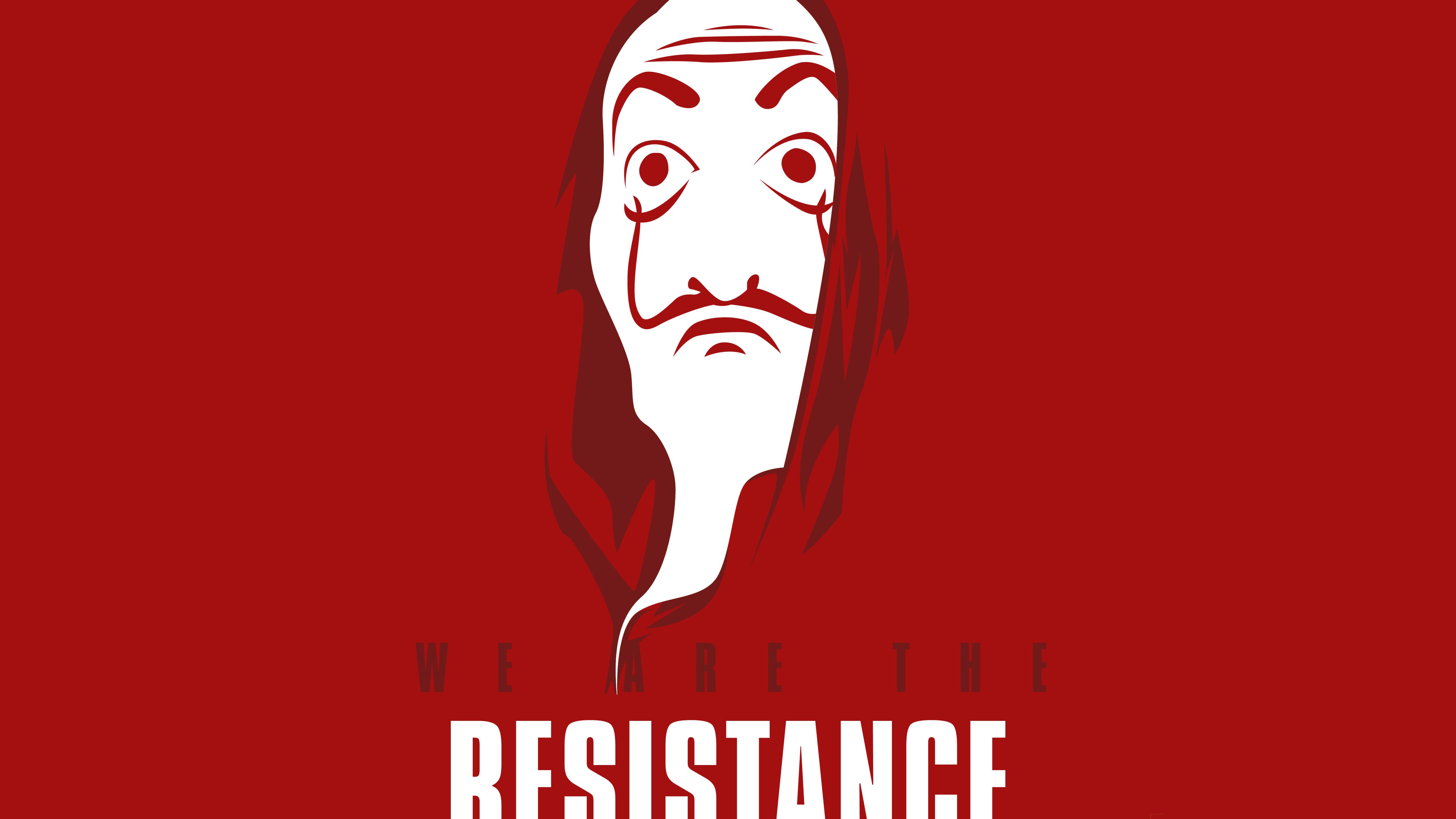 We Are The Resistance 5K Wallpaper, HD Minimalist