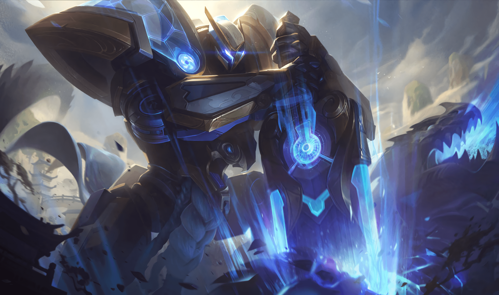 Mecha Kingdoms skins wallpaper Leona, Jax, Garen, Sett