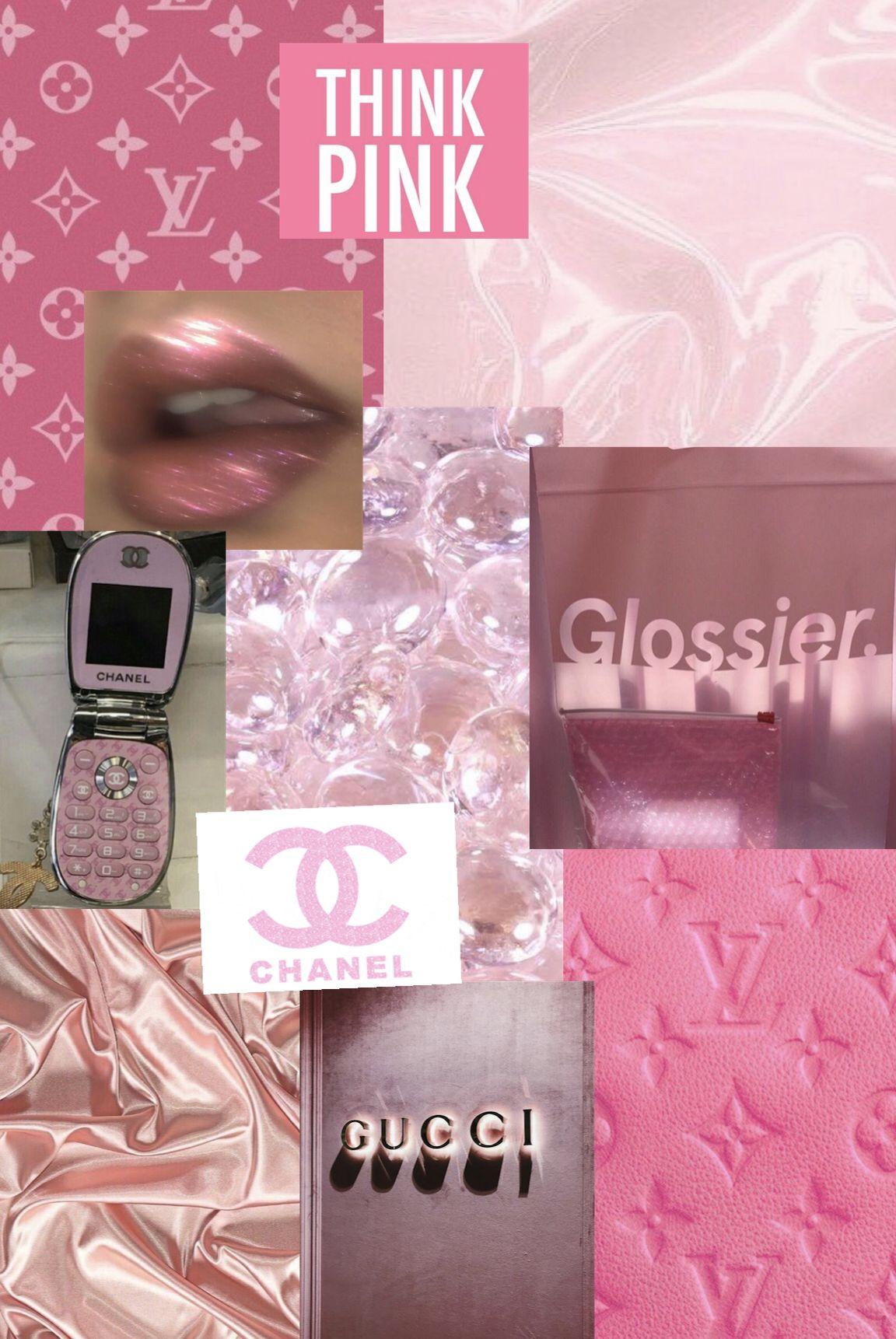 louis vuitton  Pastel pink aesthetic, Pink collages aesthetic