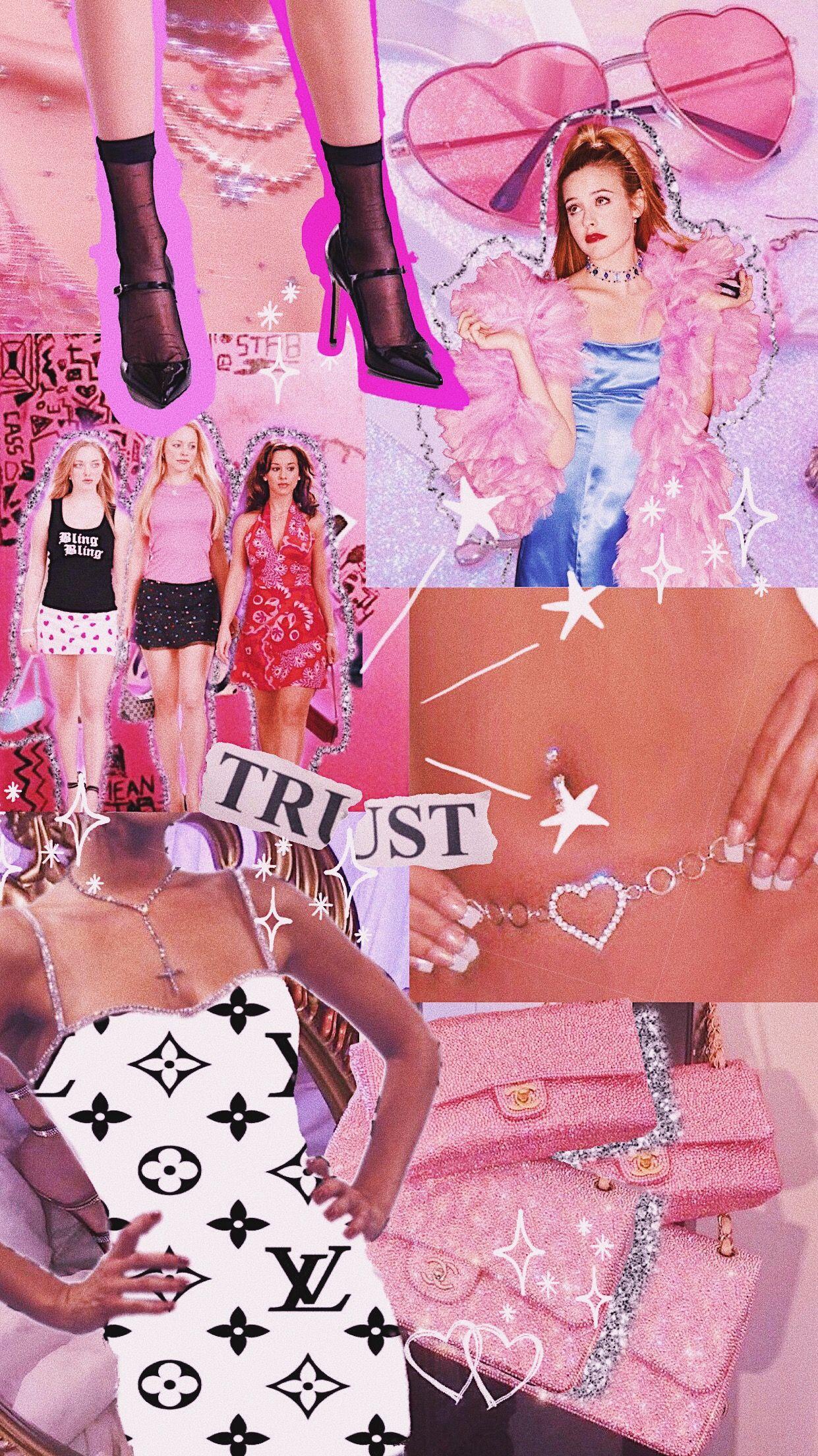 mean girls clueless Louis Vuitton 2000s aesthetic wallpapers pink.