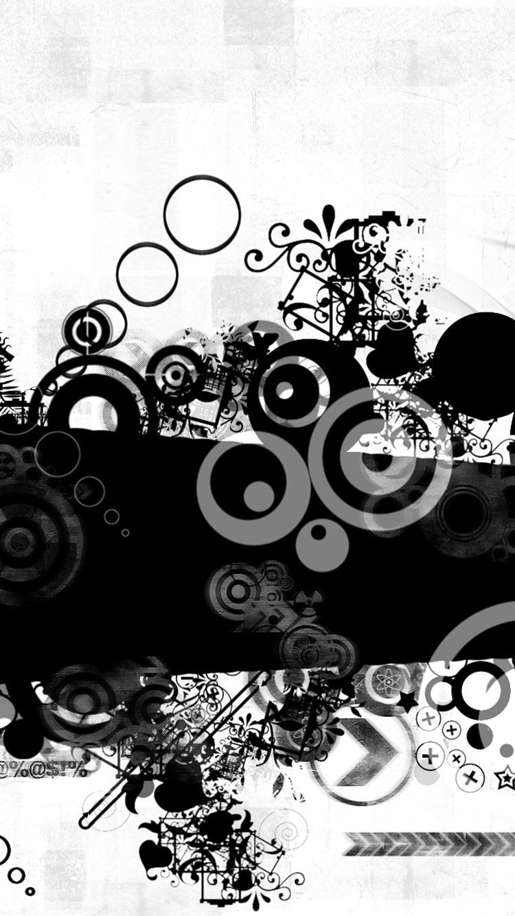 HD Black & White iPhone Background