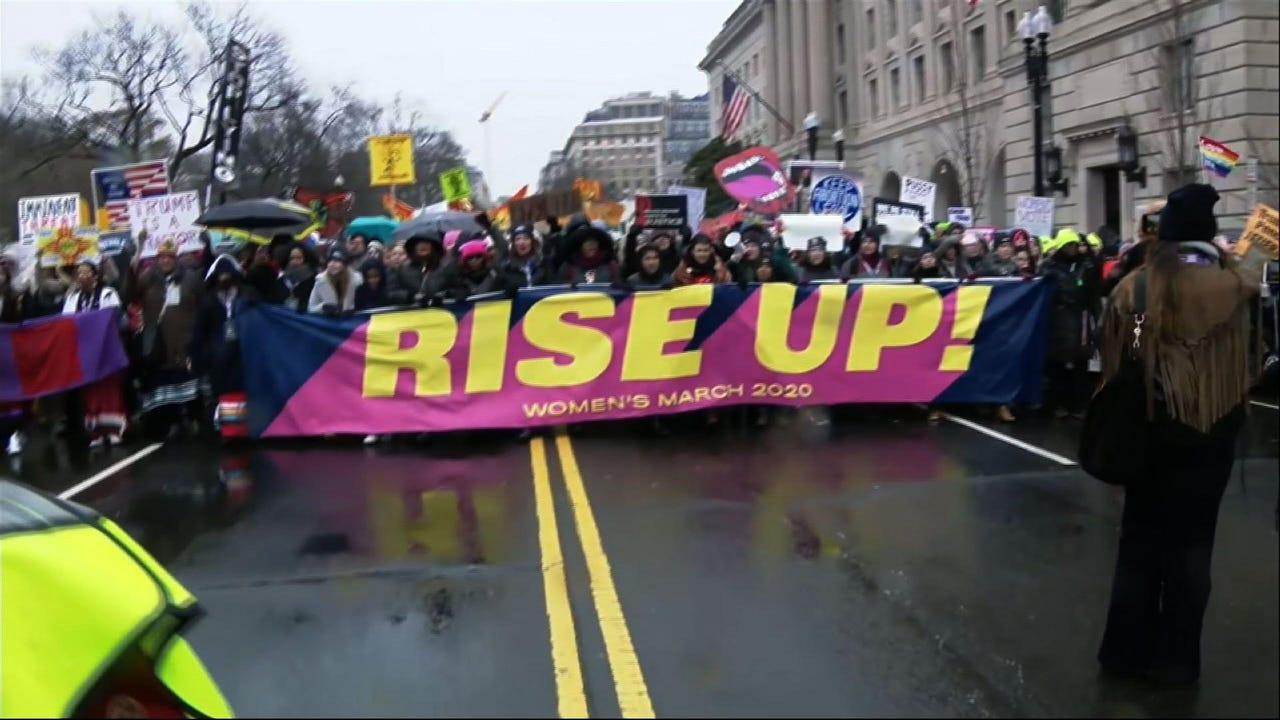 DC Protesters 'rise up' as part of Women's March