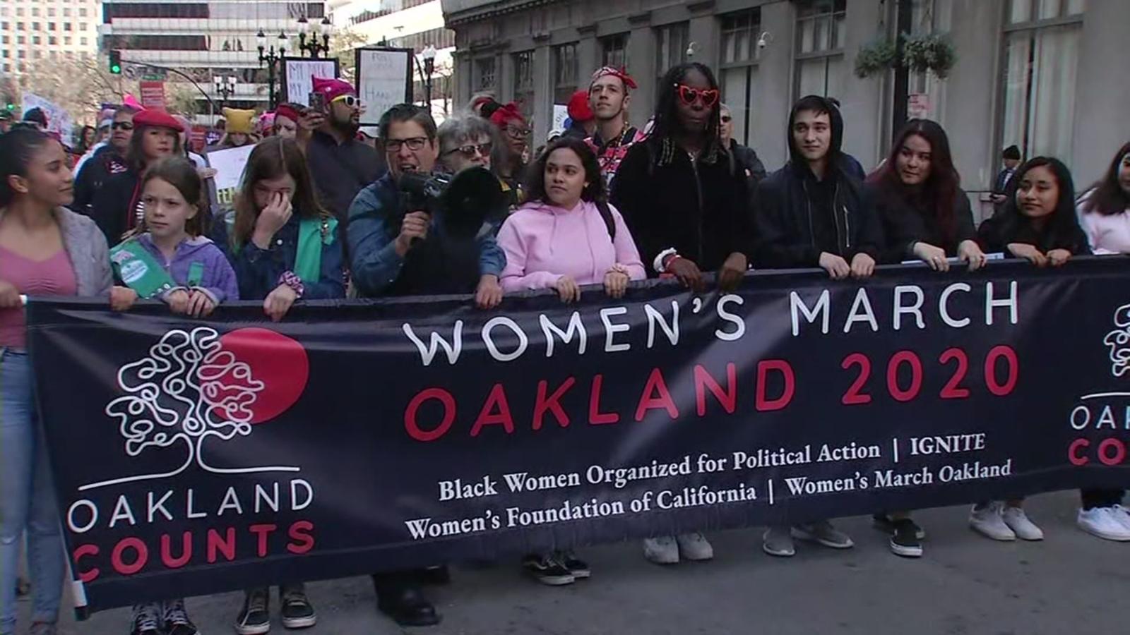 Women's March 2020 takes place throughout Bay Area