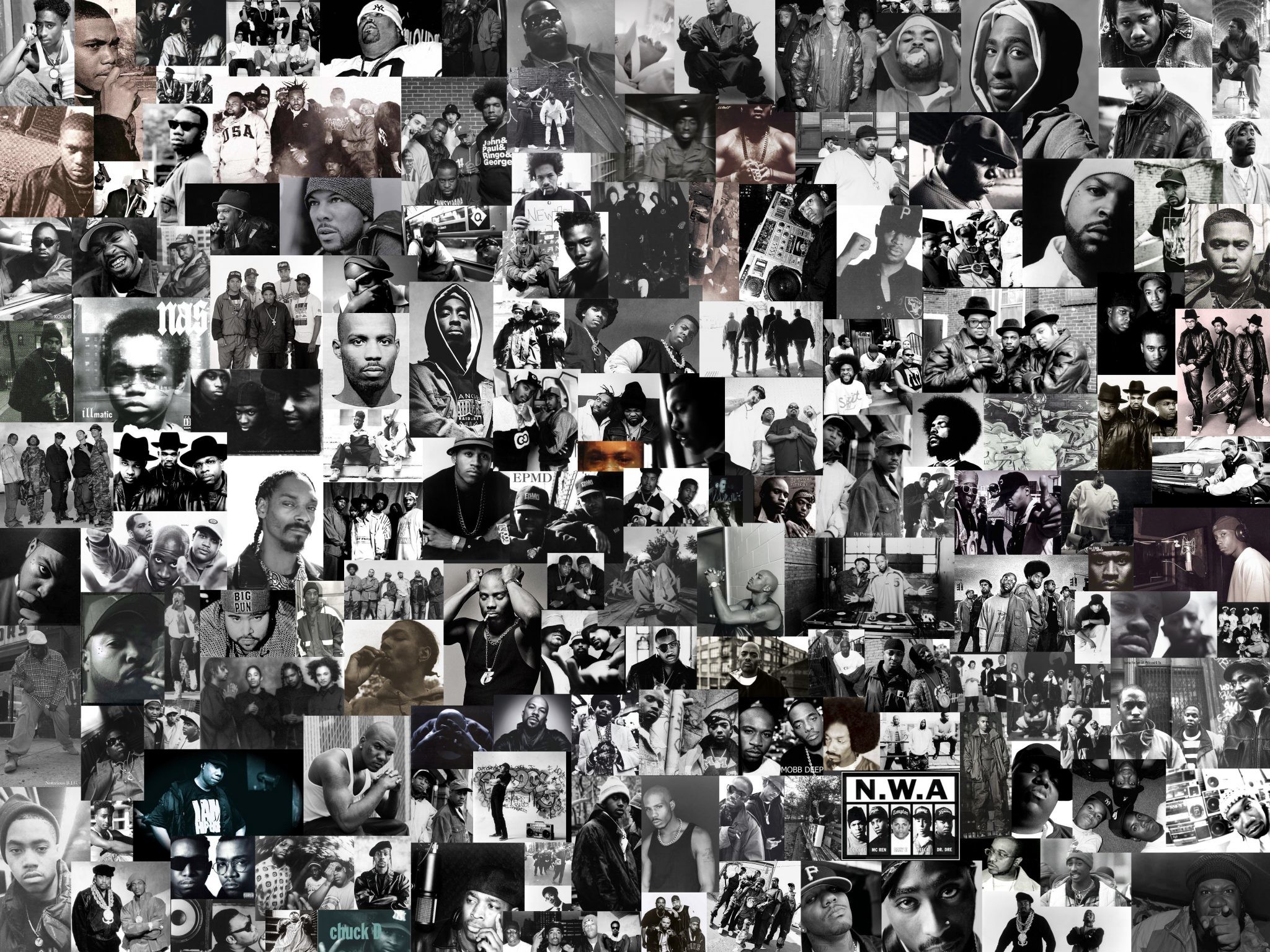 Black And White Aesthetic Collage Wallpaper Laptop.