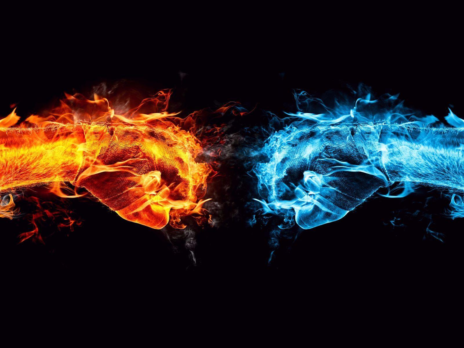 Fire Versus Water. Fire art, Cool desktop wallpaper, Cool